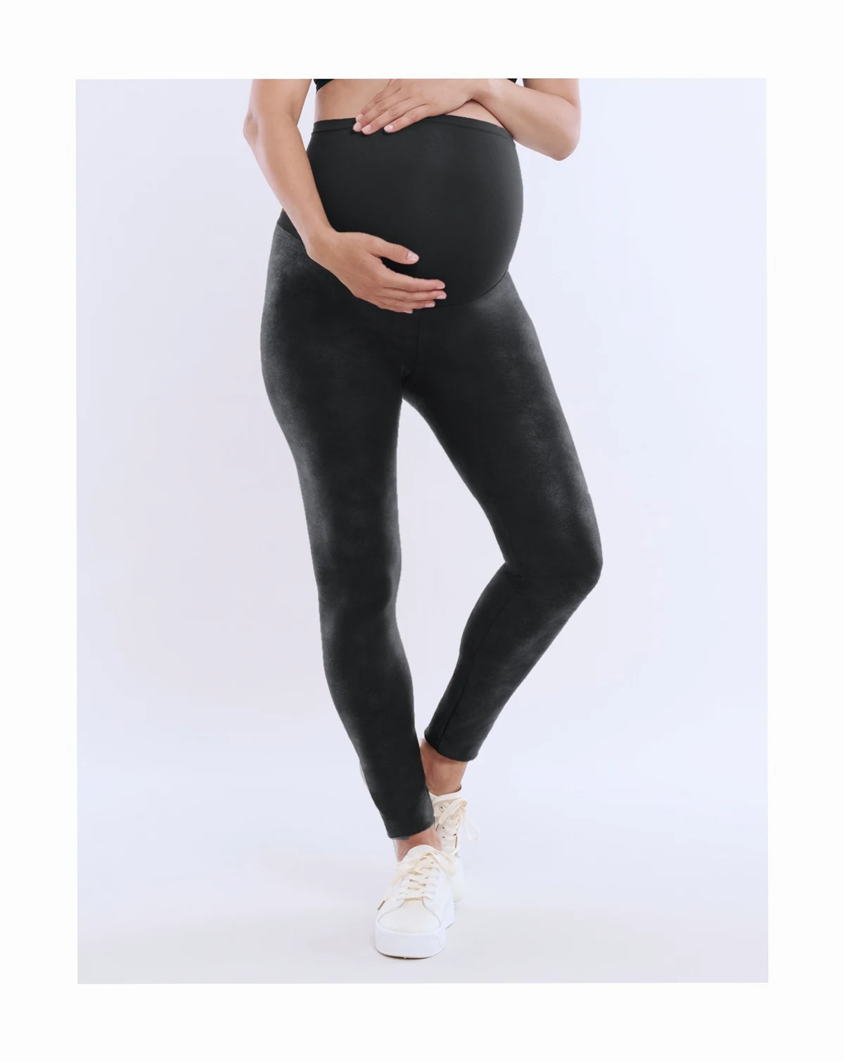 Women's Secret Fit Over the Belly Coated Full Length Legging - Motherhood Maternity