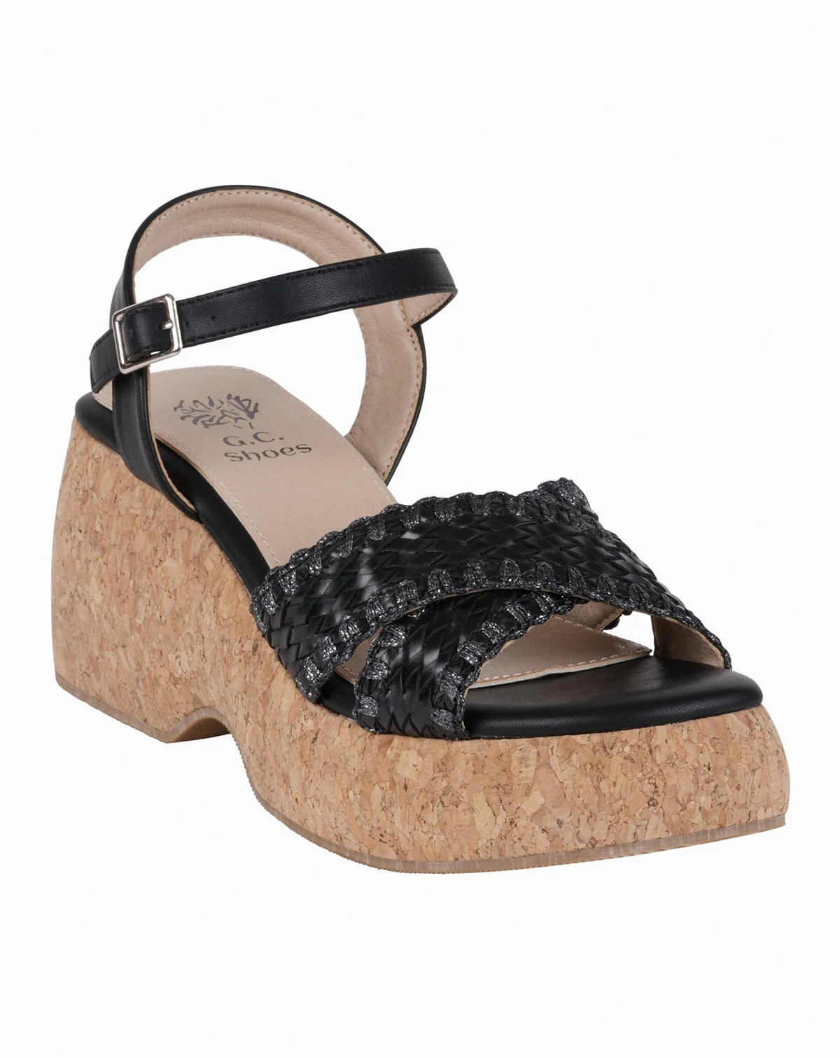 Women's Lucy Woven Cork Platform Wedge Sandals
