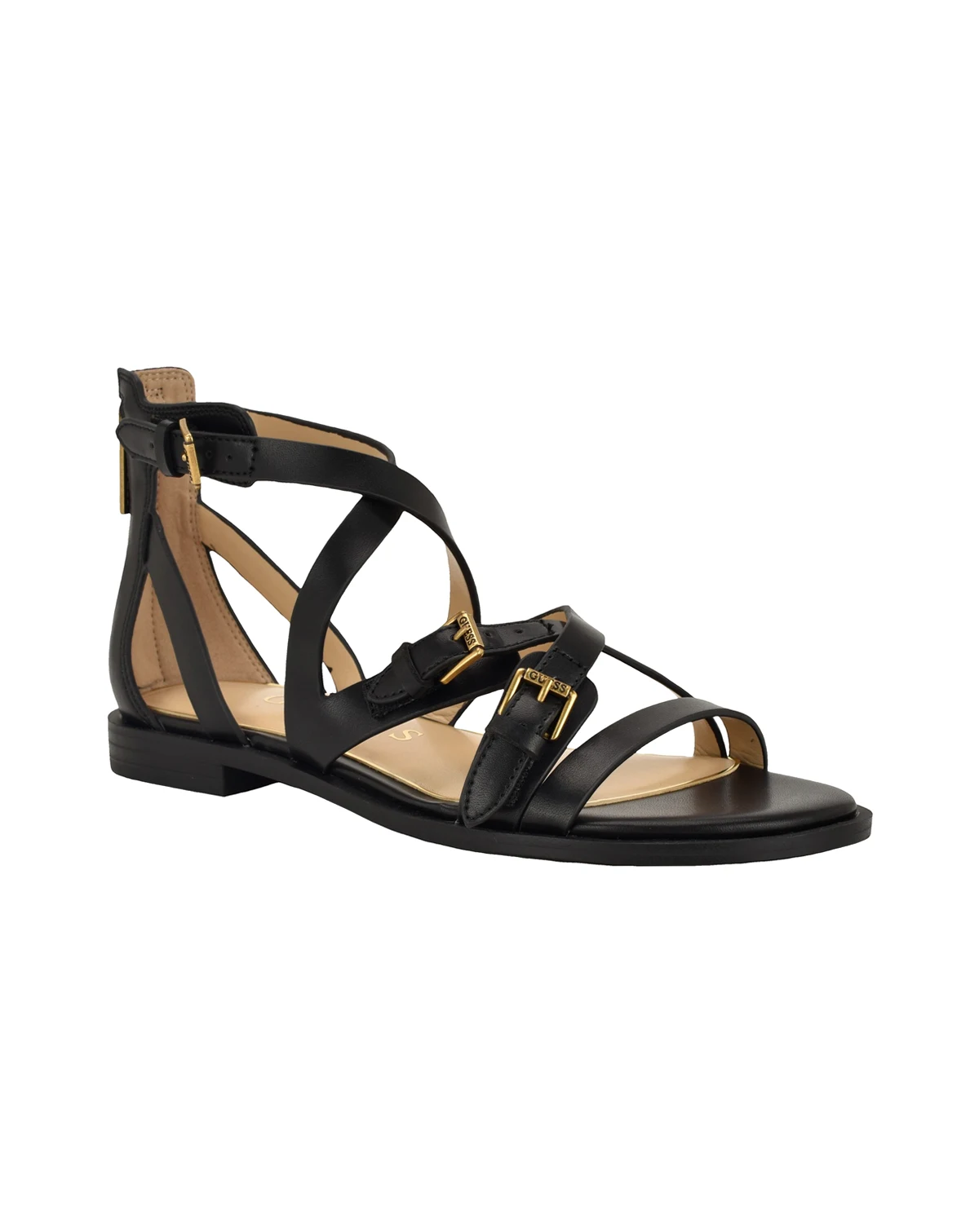 Women's Yaris Strappy Buckles Gladiator Flat Sandals