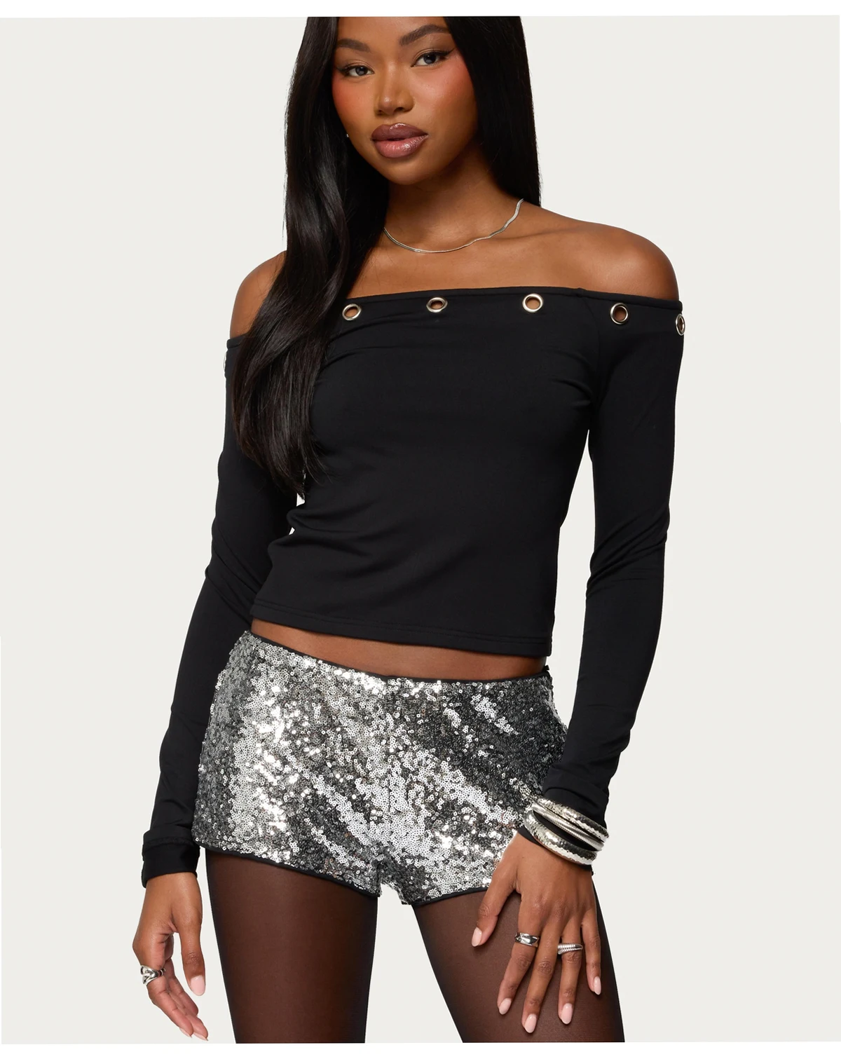 Women's Trina Grommet Off Shoulder Top