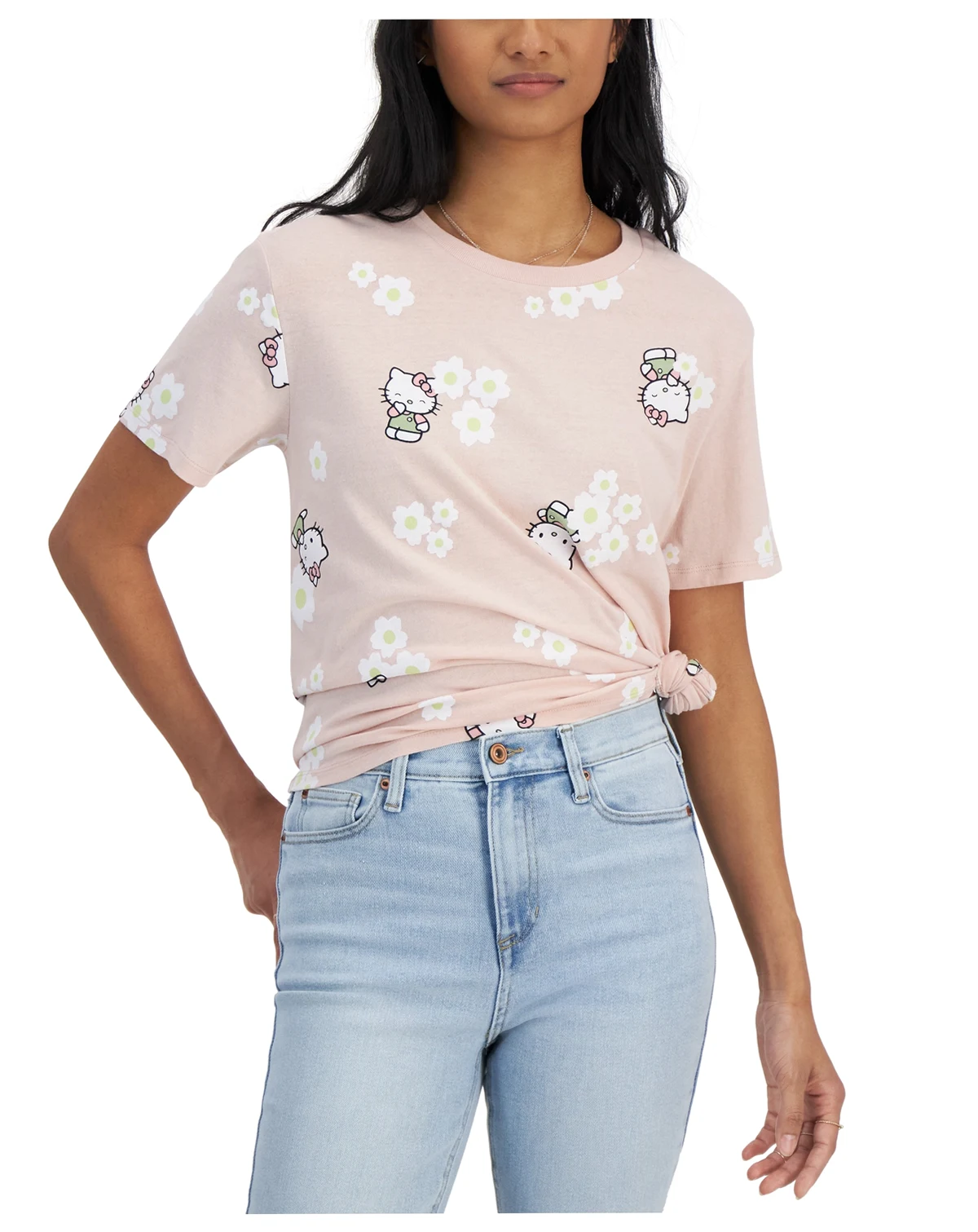 Juniors' Hello Kitty Crewneck T-Shirt