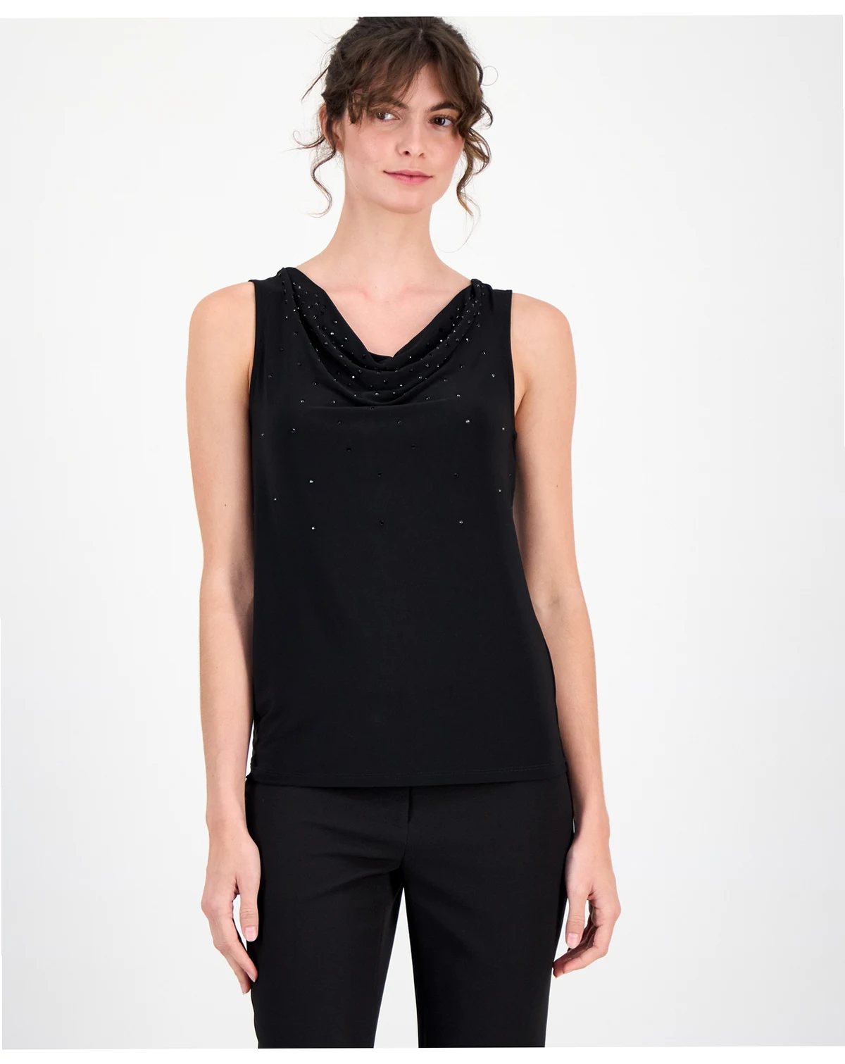 Women's Embellished Cowl-Neck Tank