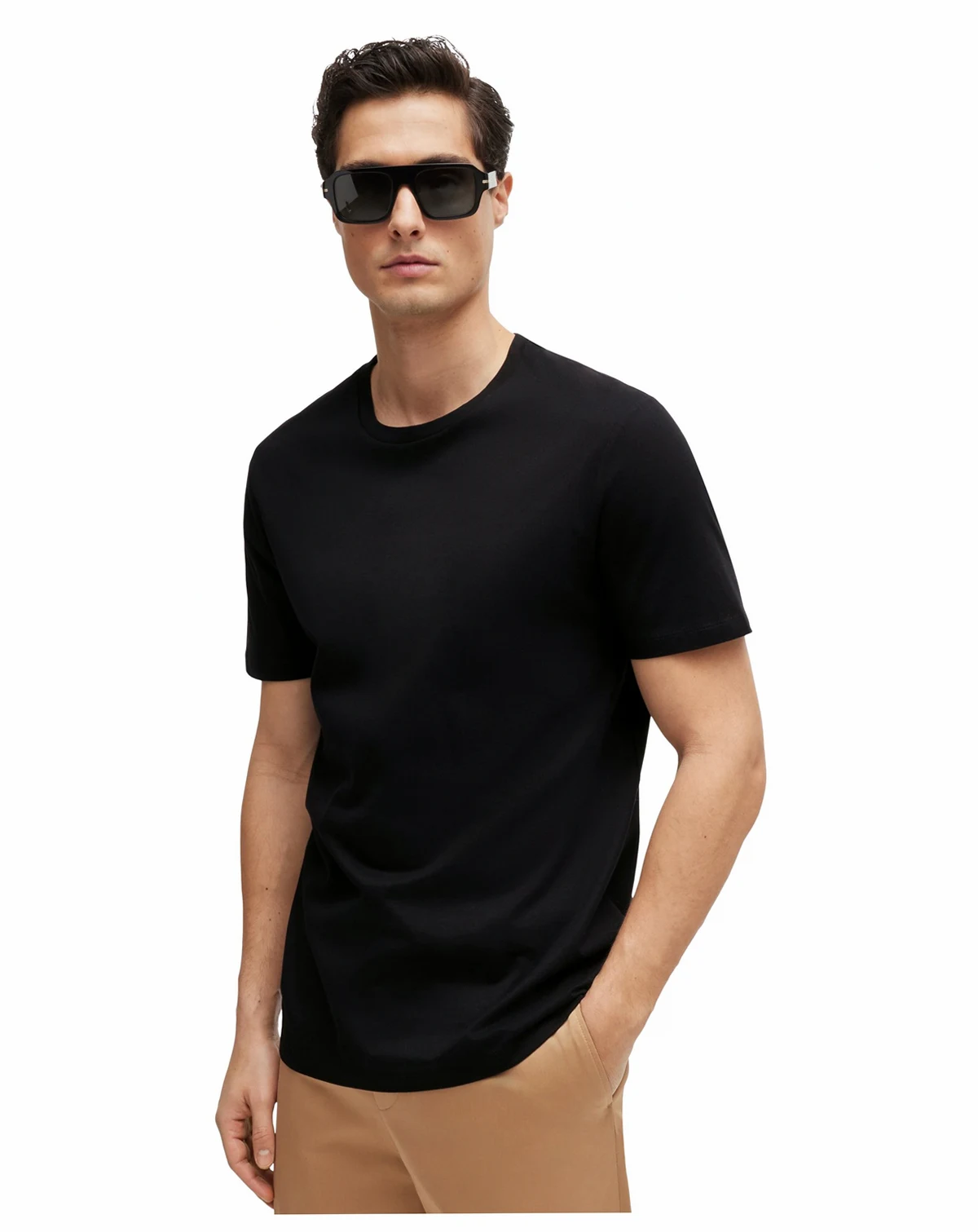 Men's Slim-Fit Mercerized-Cotton T-shirt