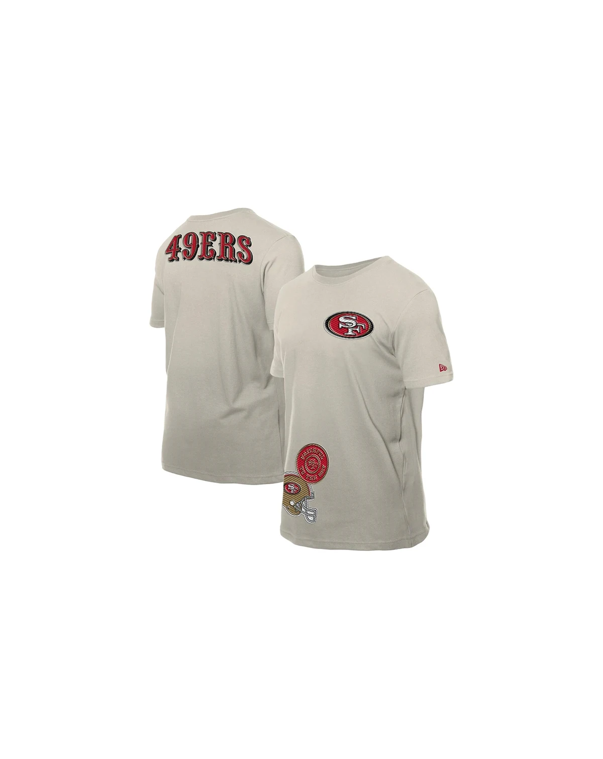 Men's Light Beige San Francisco 49ers Multi Patch T-Shirt
