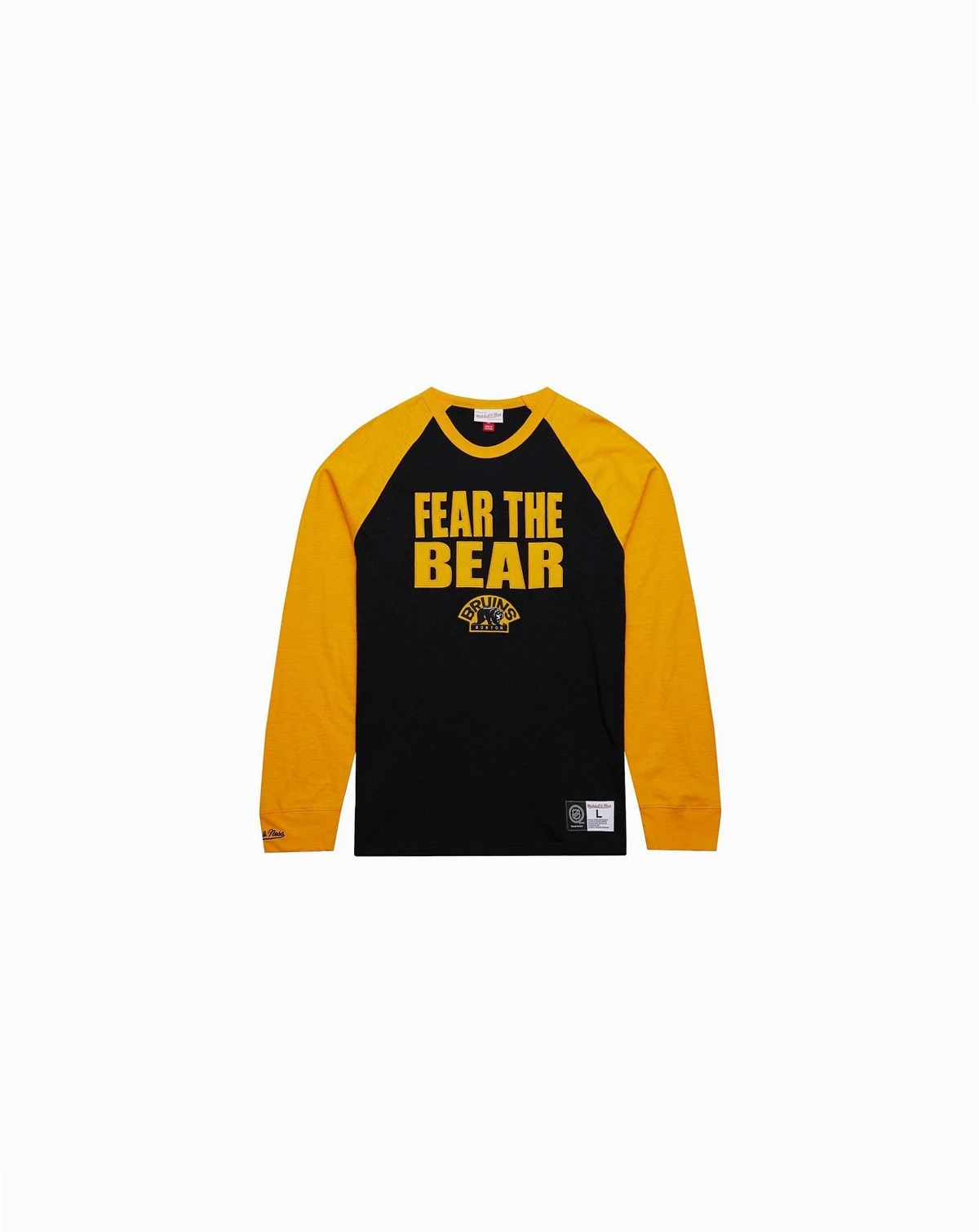 Men's Black/Gold Boston Bruins Legendary Slub Raglan Long Sleeve T-Shirt