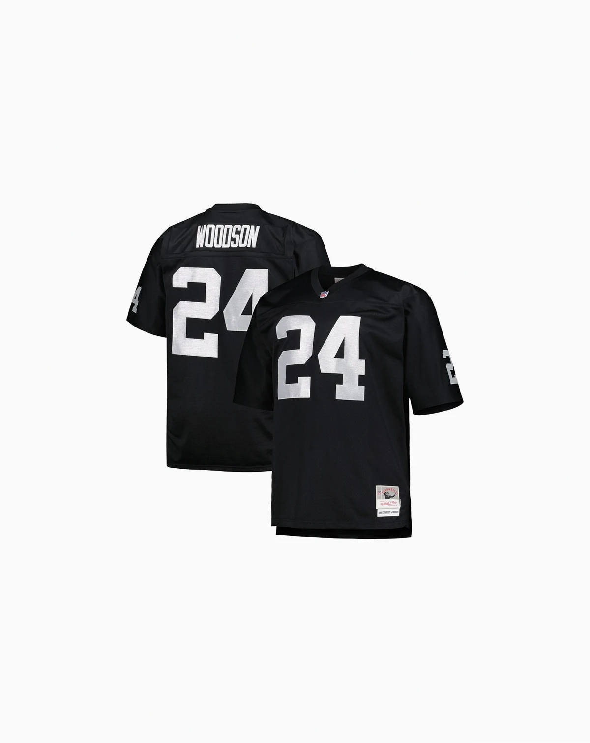 Men's Charles Woodson Black Las Vegas Raiders Big and Tall 1998 Retired Player Replica Jersey