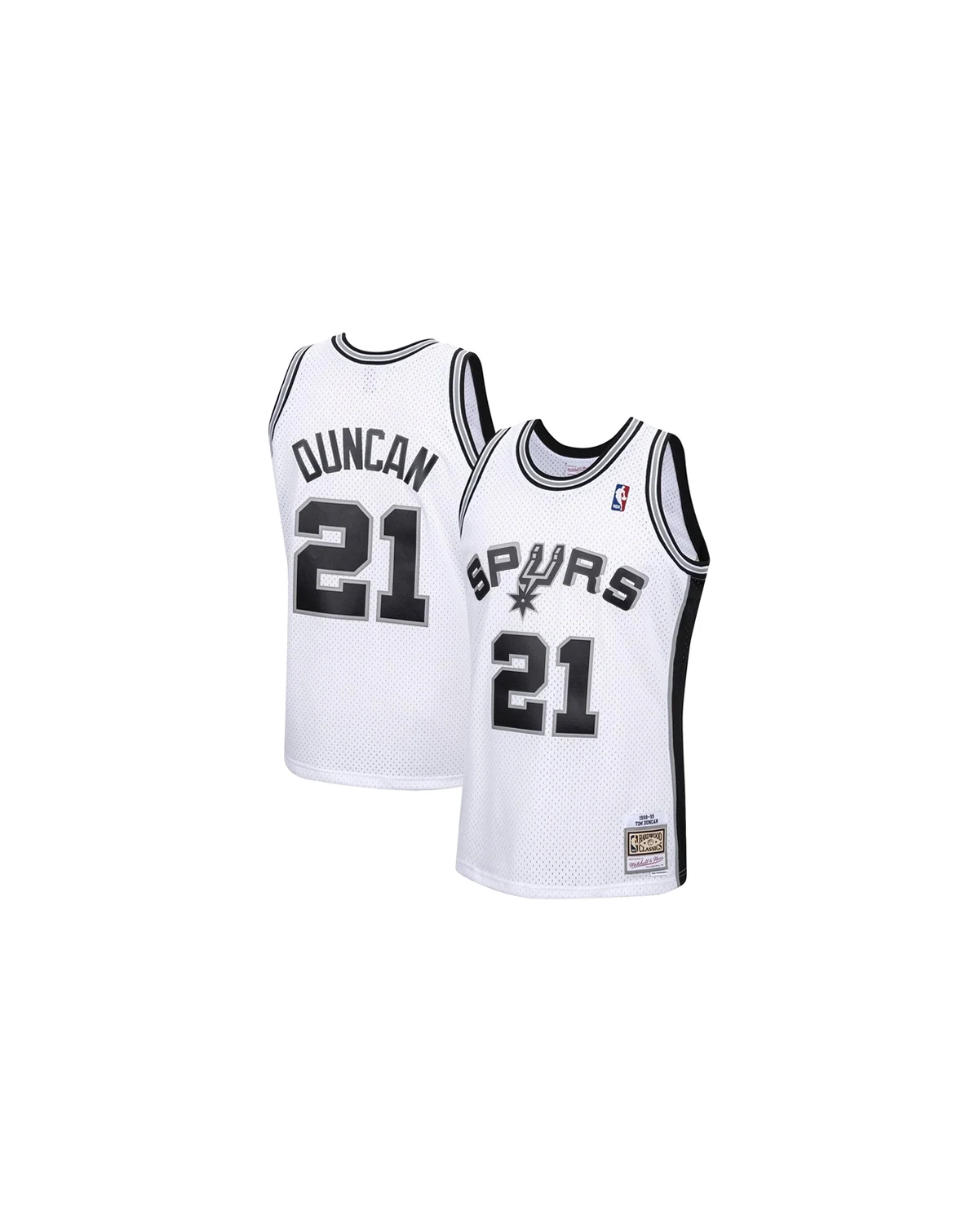 Men's Tim Duncan White San Antonio Spurs 1998-99 Hardwood Classics Swingman Jersey