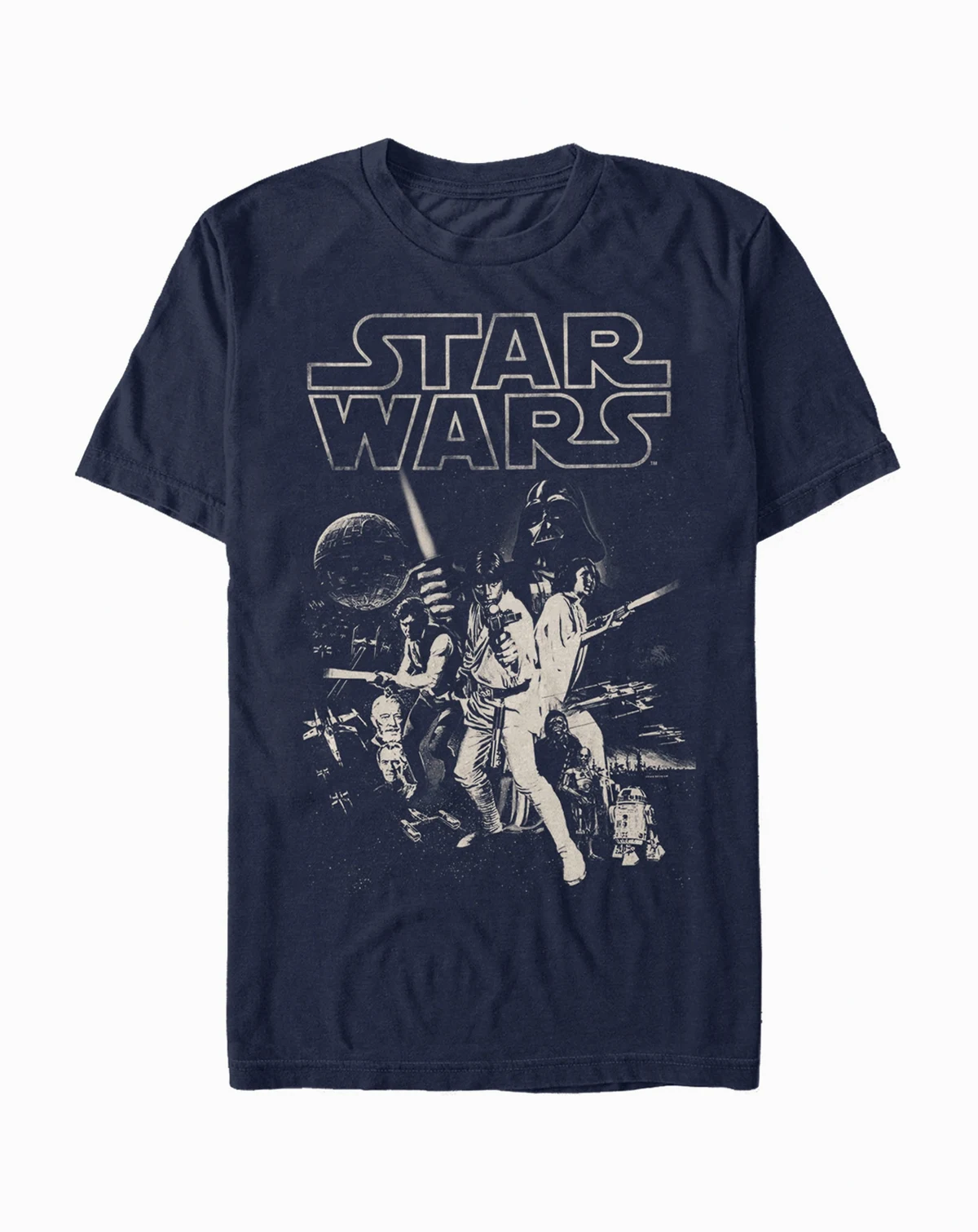 Star Wars Men's Classic Character Collage Short Sleeve T-Shirt