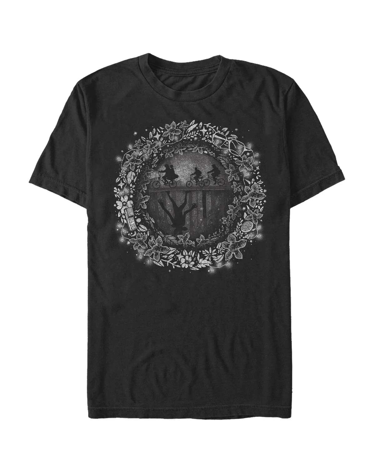 Stranger Things Men's into The Upside Down Silhouettes Short Sleeve T-Shirt