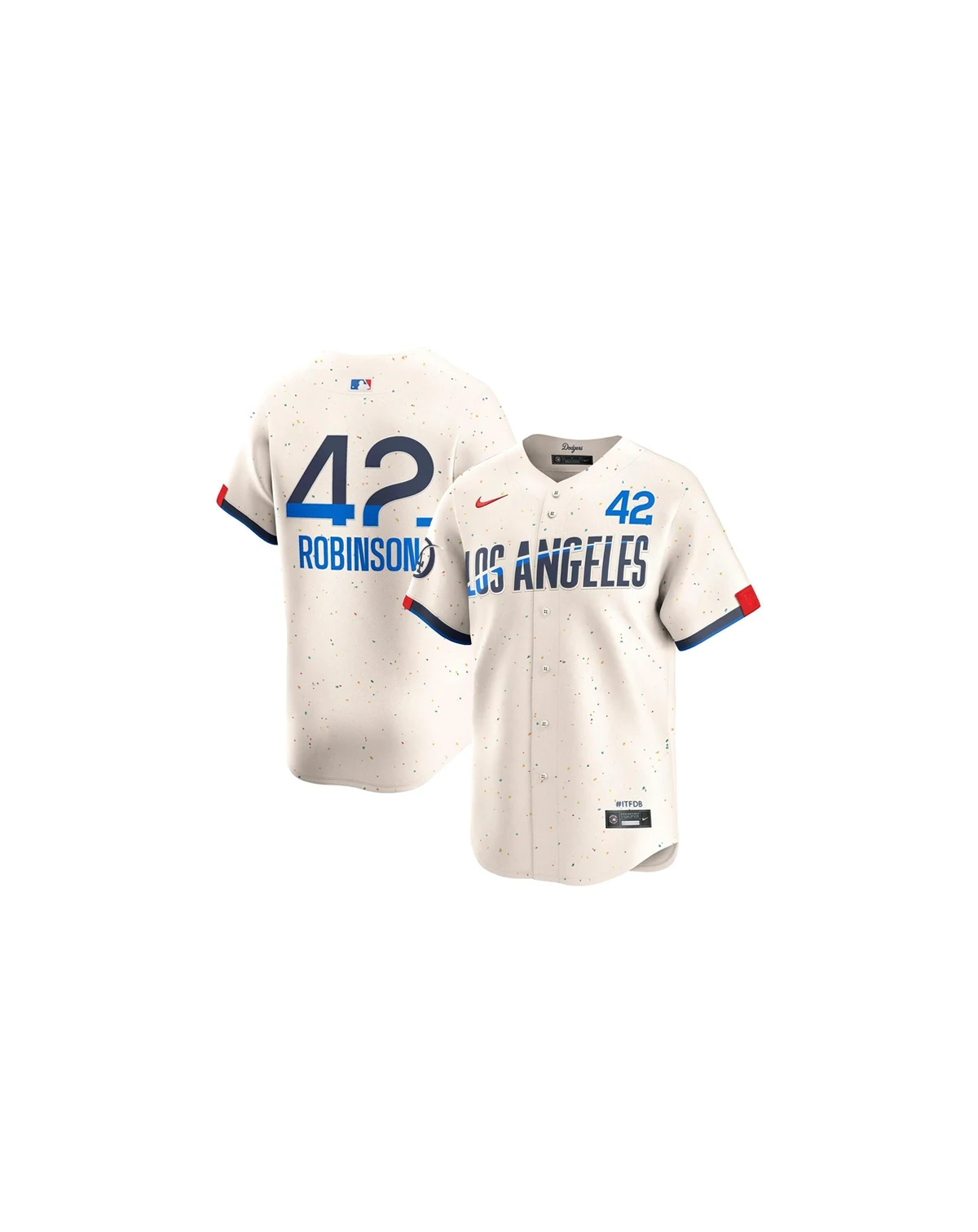Men's Jackie Robinson Cream Los Angeles Dodgers City Connect Limited Player Jersey