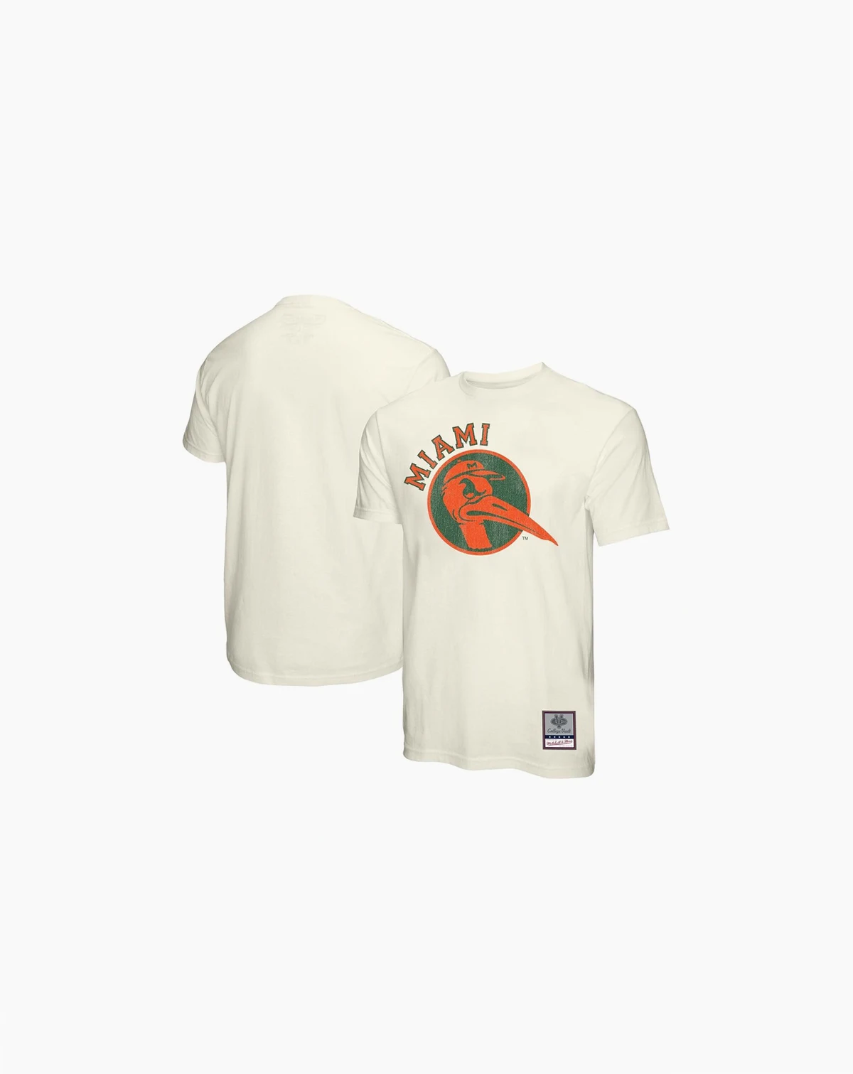 Men's Cream Miami Hurricanes Vintage Tone T-Shirt