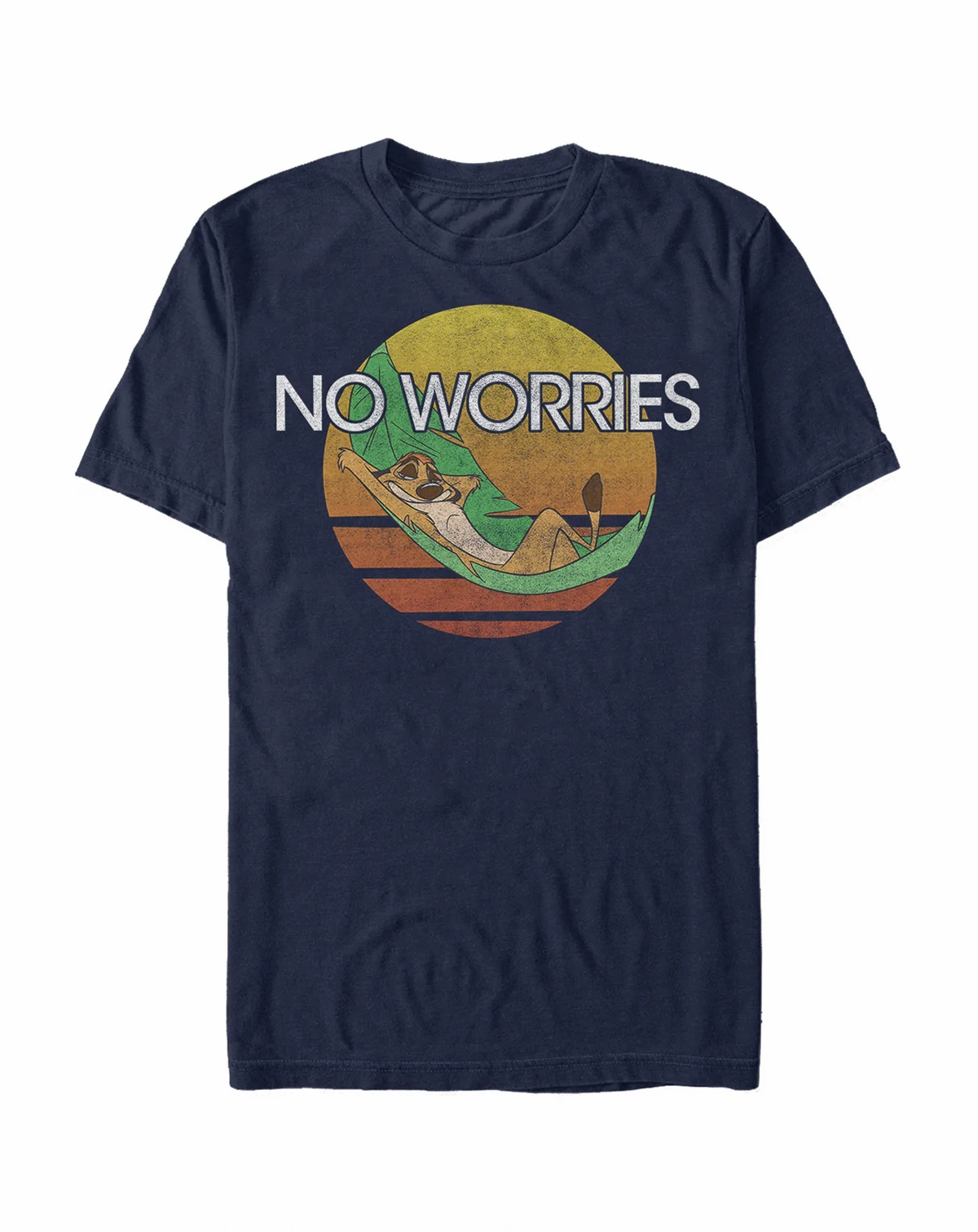 Disney Men's The Lion King Timon Chillin' No Worries Short Sleeve T-Shirt