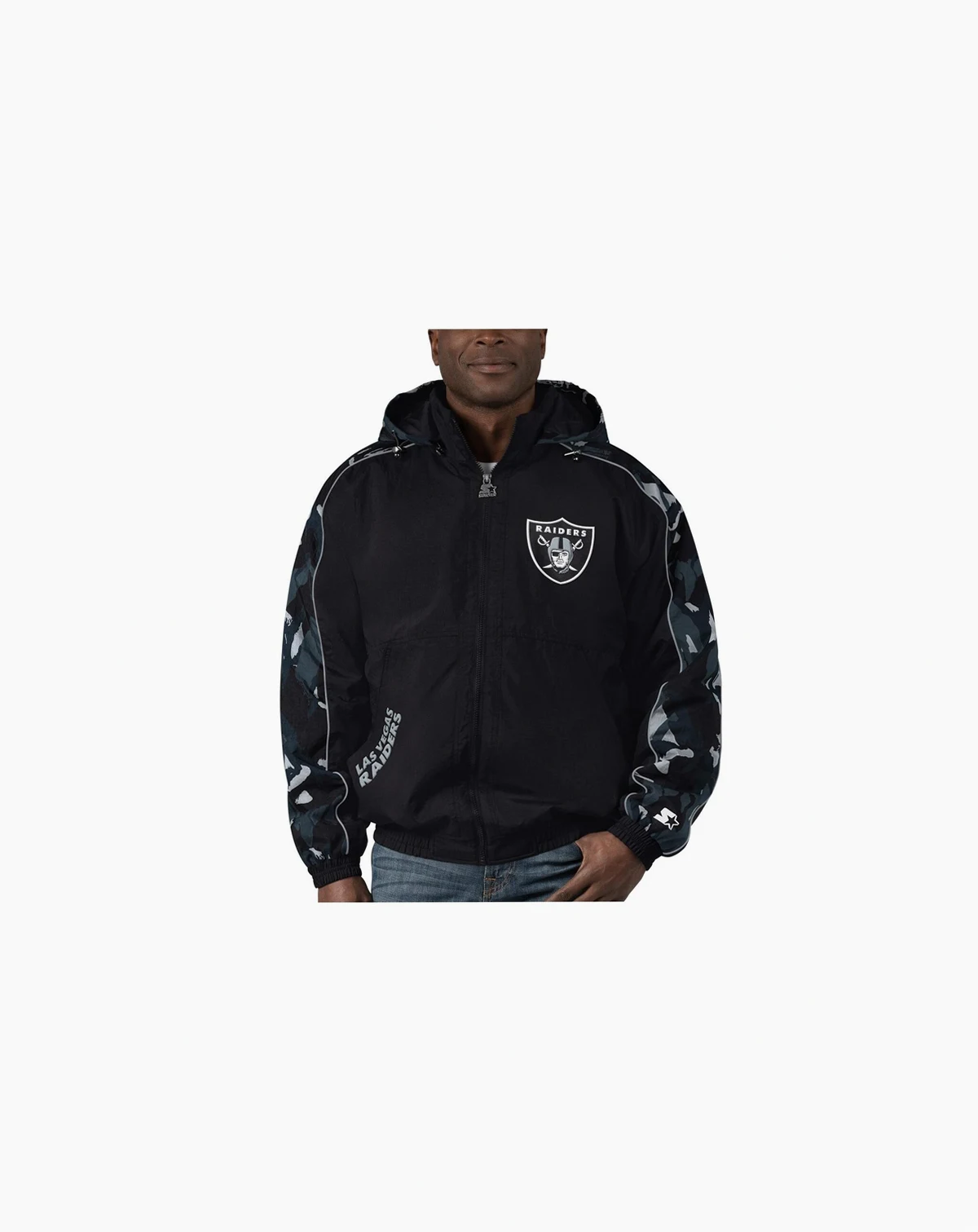 Men's Black Las Vegas Raiders Thursday Night Gridiron Full-Zip Hoodie Jacket