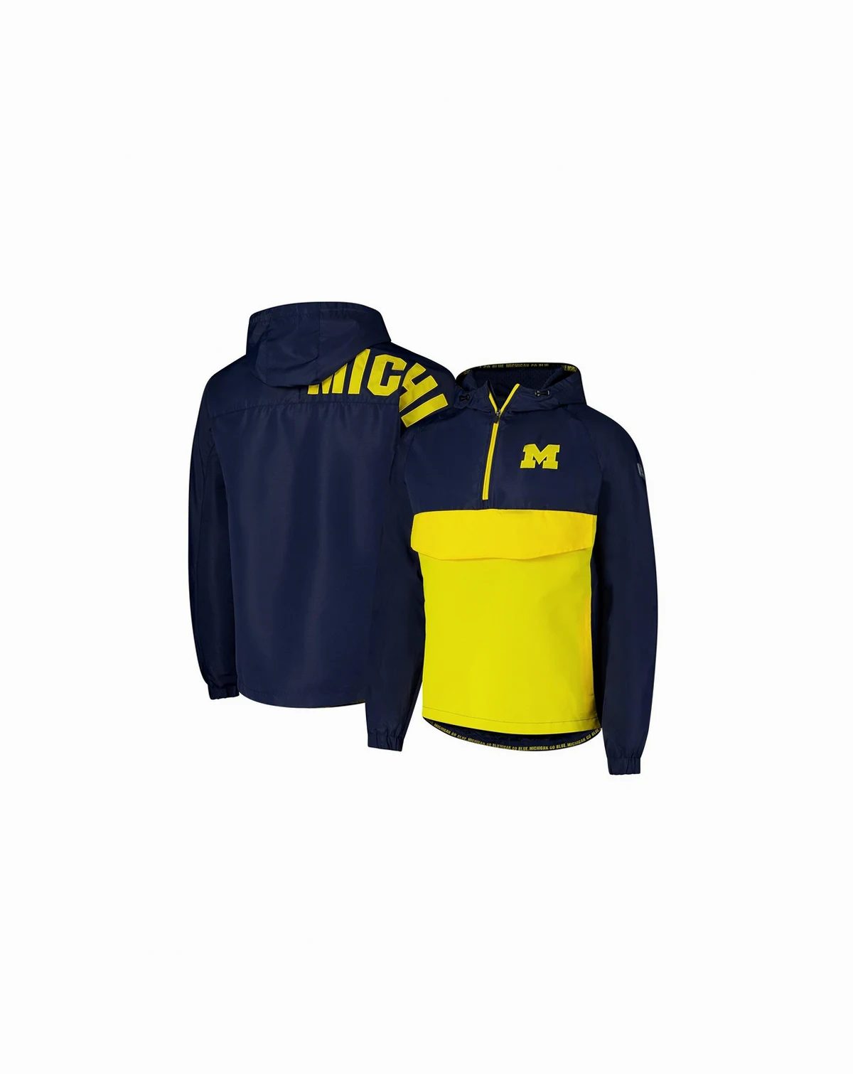 Men's Navy Michigan Wolverines Reloaded Anorak Half-Zip Jacket