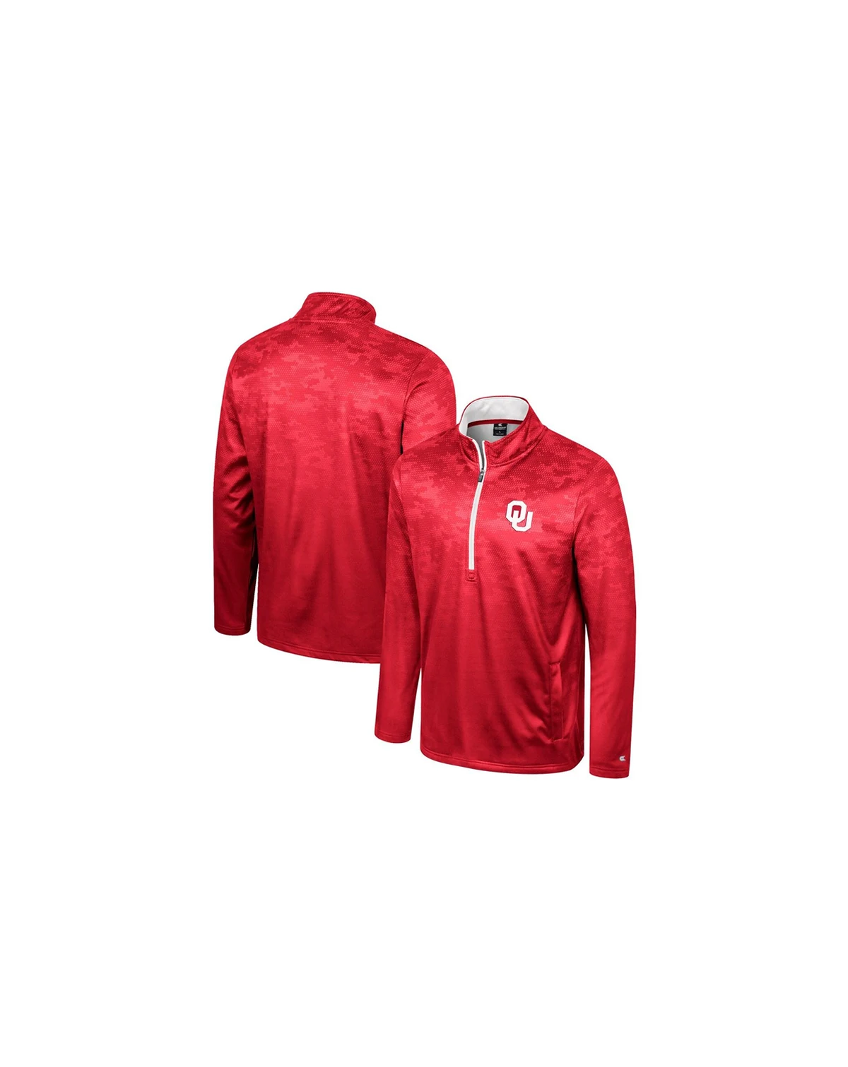 Men's Crimson Oklahoma Sooners The Machine Half-Zip Jacket