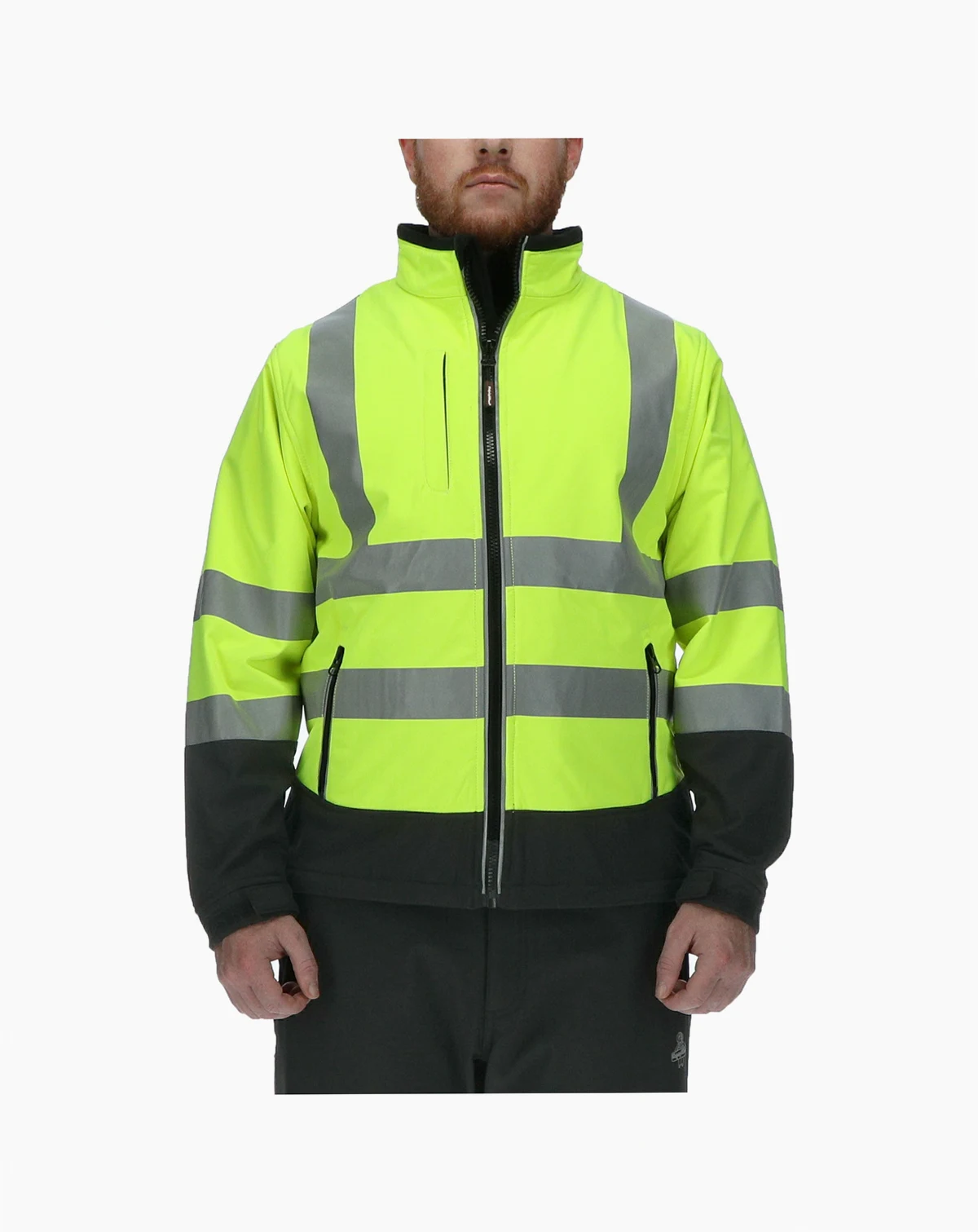 Big & Tall Hi Vis Softshell Jacket - High Visibility, Warm, Flexible Workwear