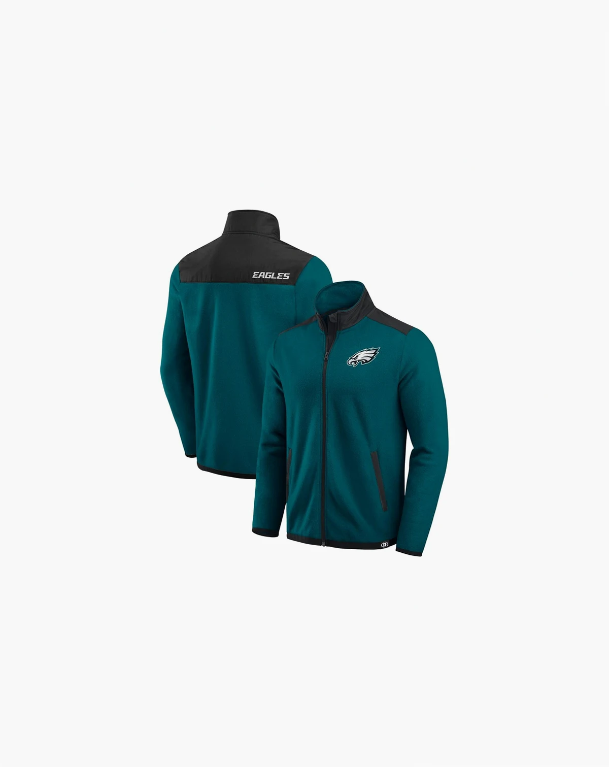 Men's Kelly Green Philadelphia Eagles Color Block Polar Fleece Full-Zip Jacket