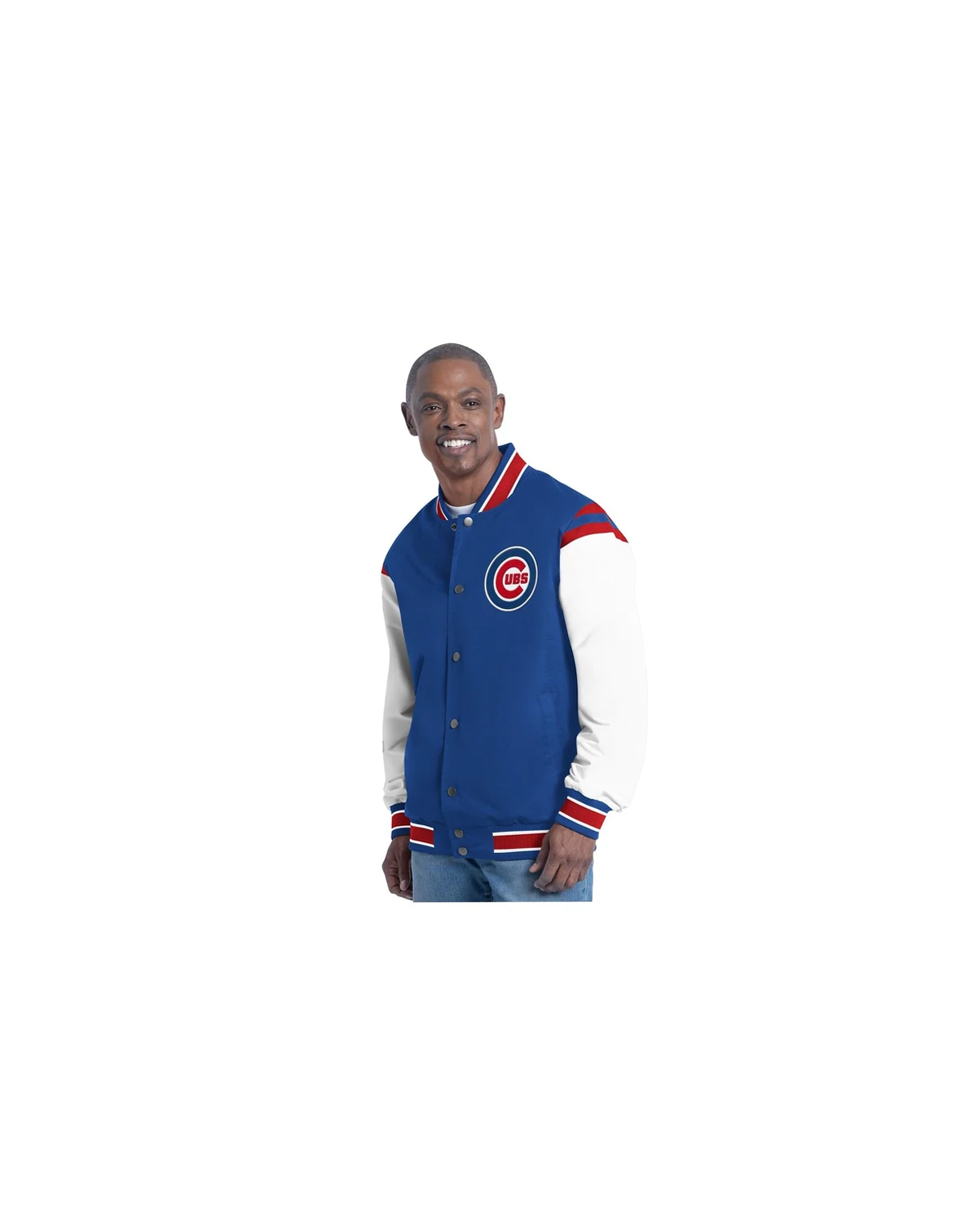 Men's Royal Chicago Cubs Recruit Commemorative Full-Snap Varsity Jacket