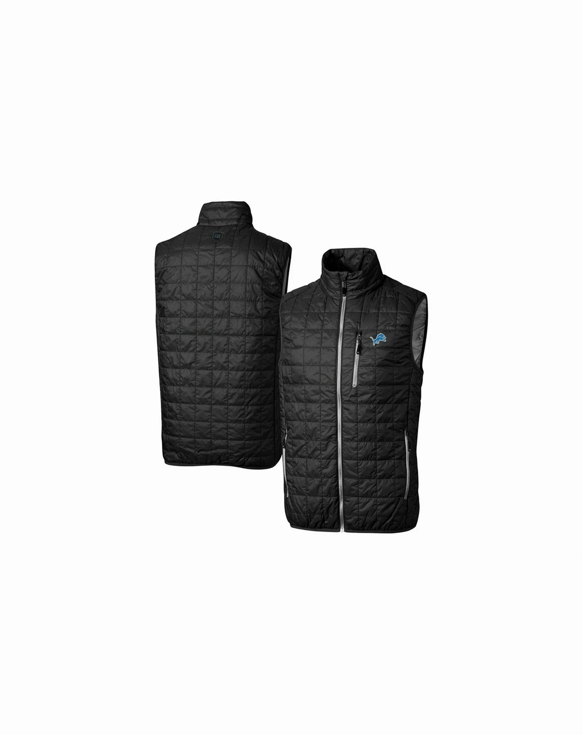 Men's Black Detroit Lions Rainier PrimaLoft Eco Insulated Full-Zip Puffer Vest