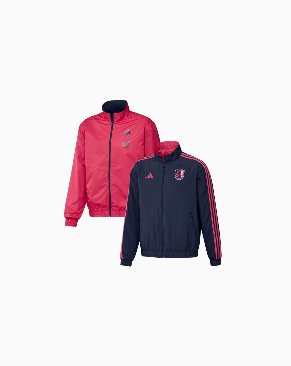 Men's Navy, Red St. Louis City SC 2023 On-Field Anthem Full-Zip Reversible Team Jacket