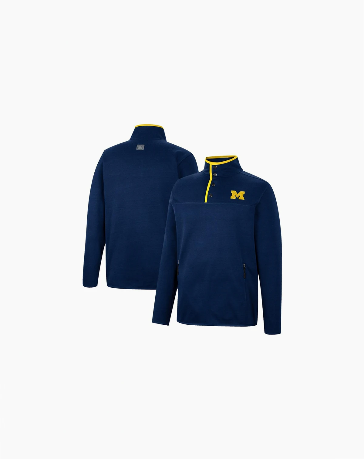 Men's Navy Michigan Wolverines Rebound Quarter-Snap Jacket