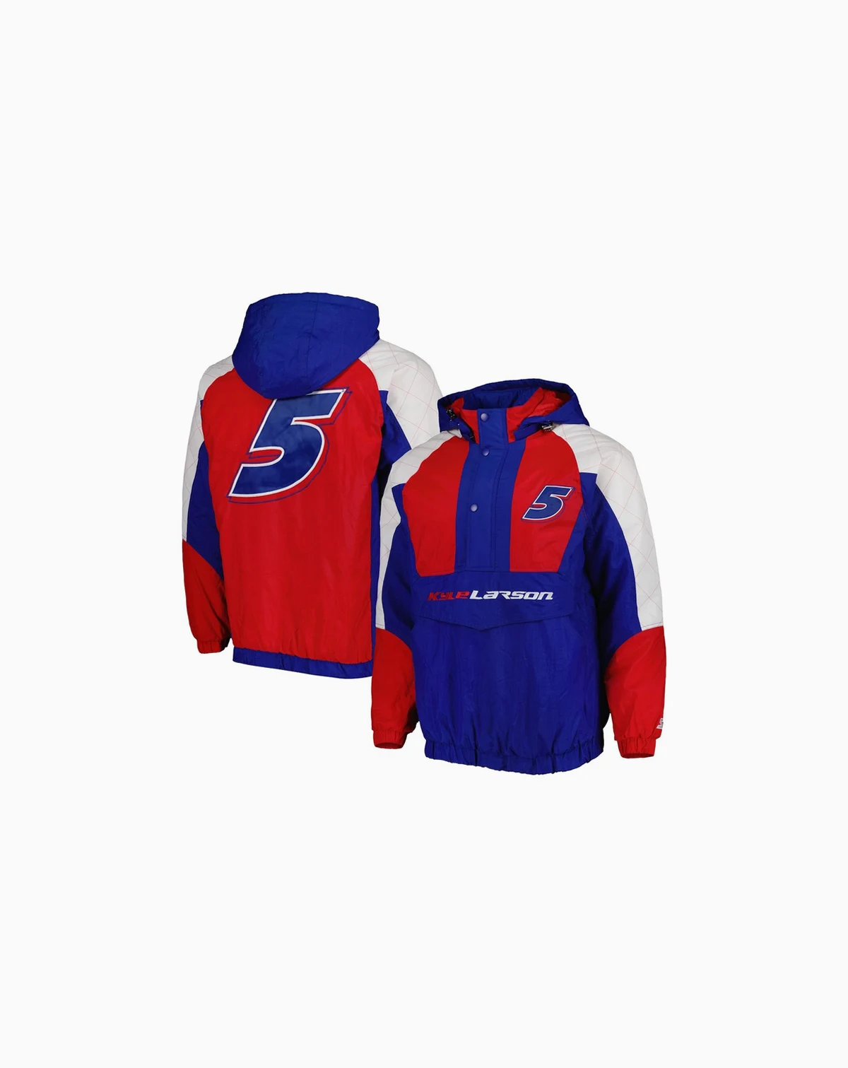 Men's Royal, Red Kyle Larson The Body Check Half-Snap Pullover Jacket
