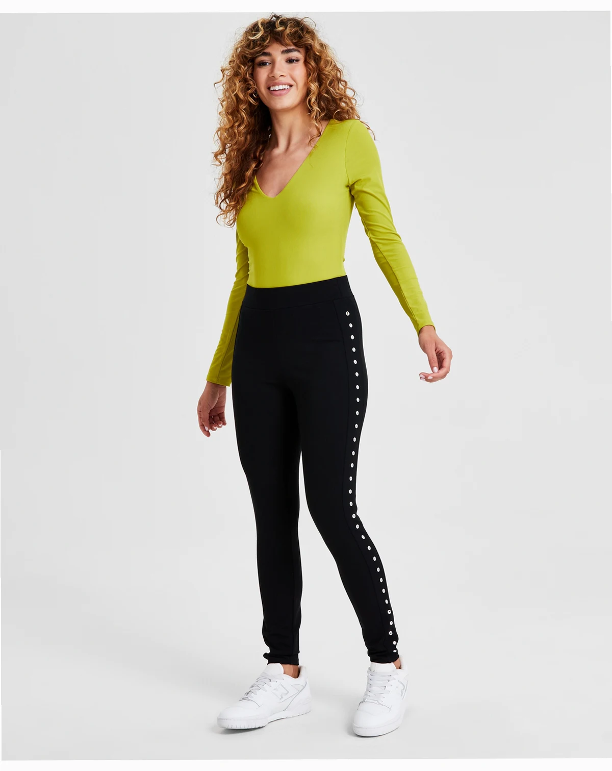 Women's Side-Studded Leggings, Created for Macy's