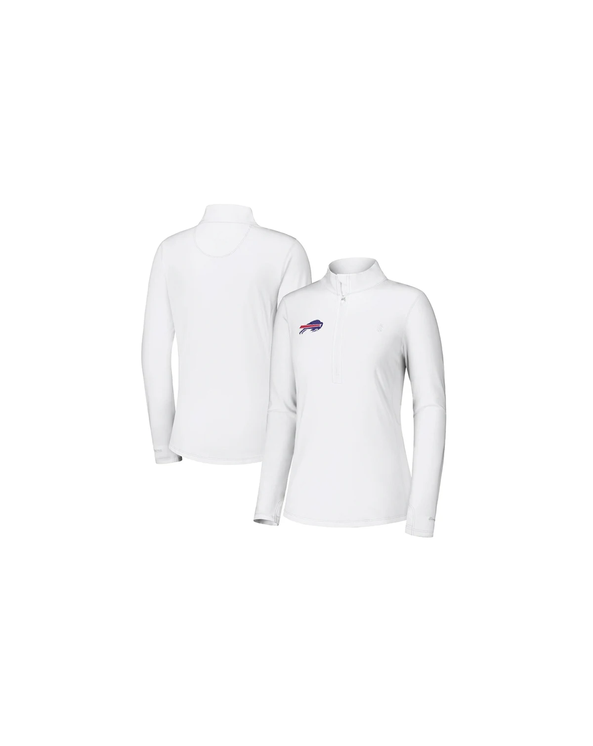 Women's White Buffalo Bills Sport Playa Vista Quarter-Zip Jacket