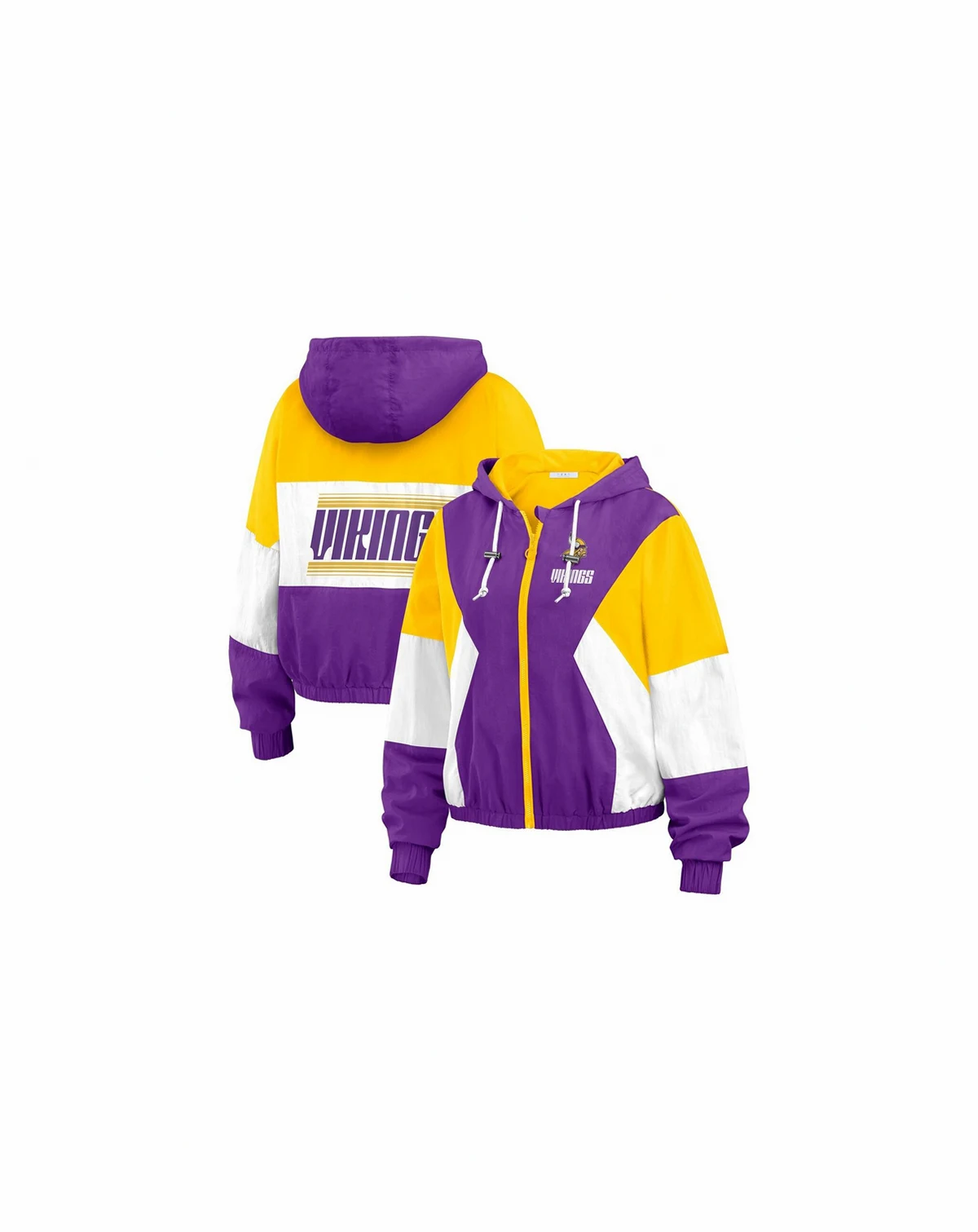 Women's Purple Minnesota Vikings Color Block Full-Zip Windbreaker Jacket
