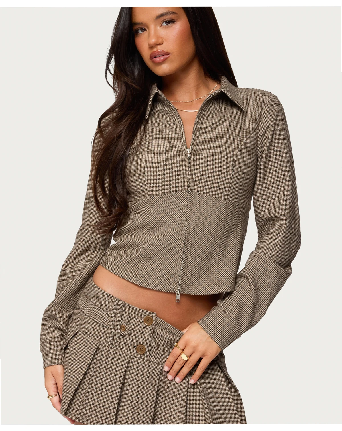 Women's Lockette Plaid Jacket