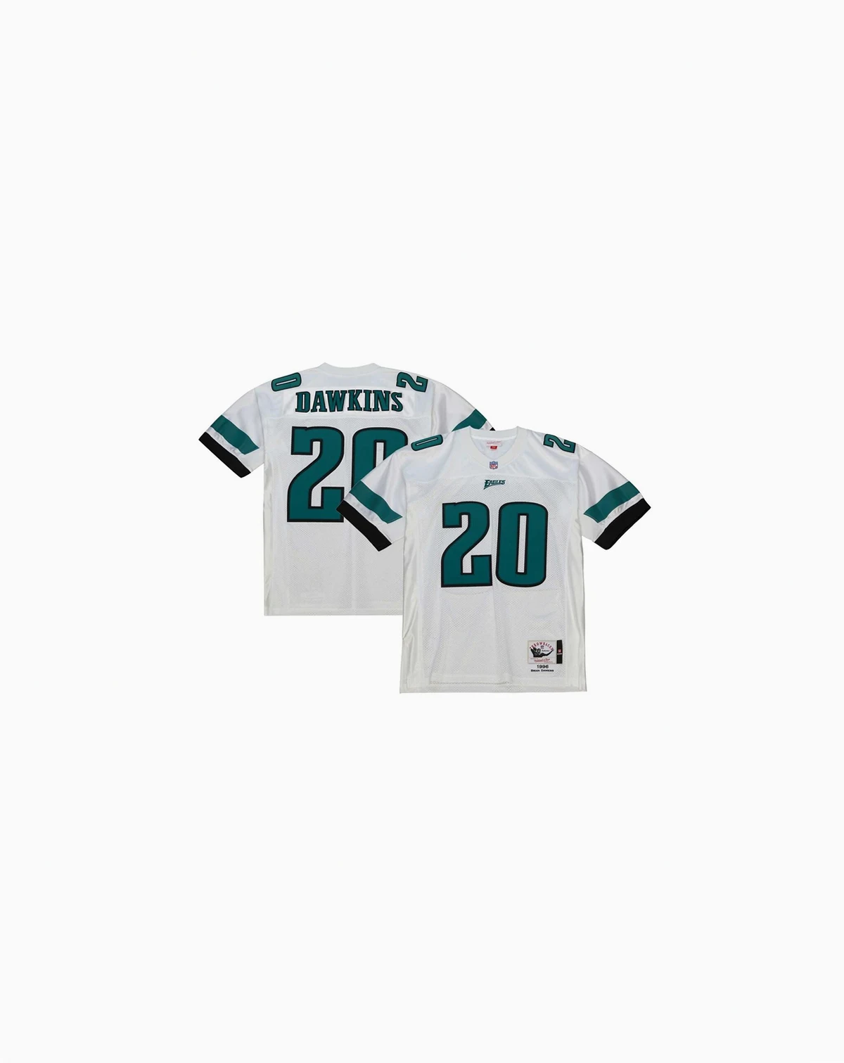 Men's Brian Dawkins White Philadelphia Eagles 1996 Authentic Jersey