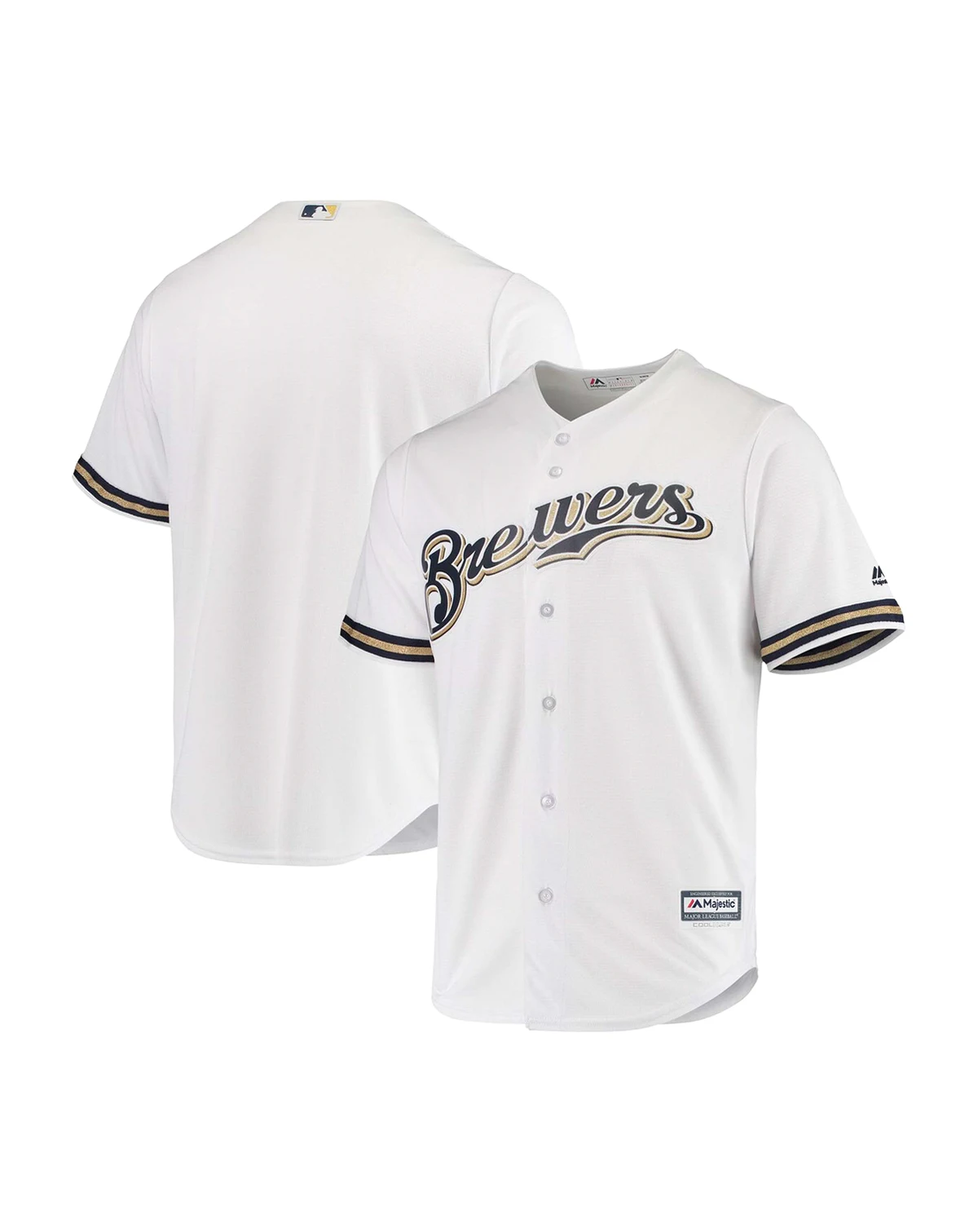Men's White Milwaukee Brewers Team Official Jersey