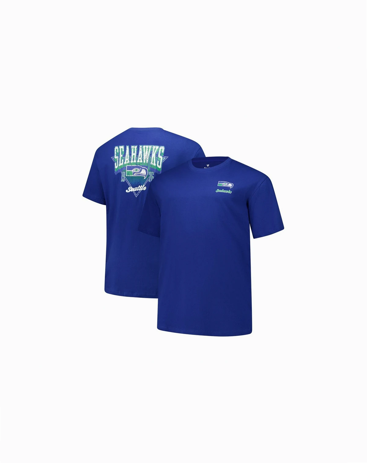 Men's Royal Seattle Seahawks Big Tall Throwback Logo T-Shirt