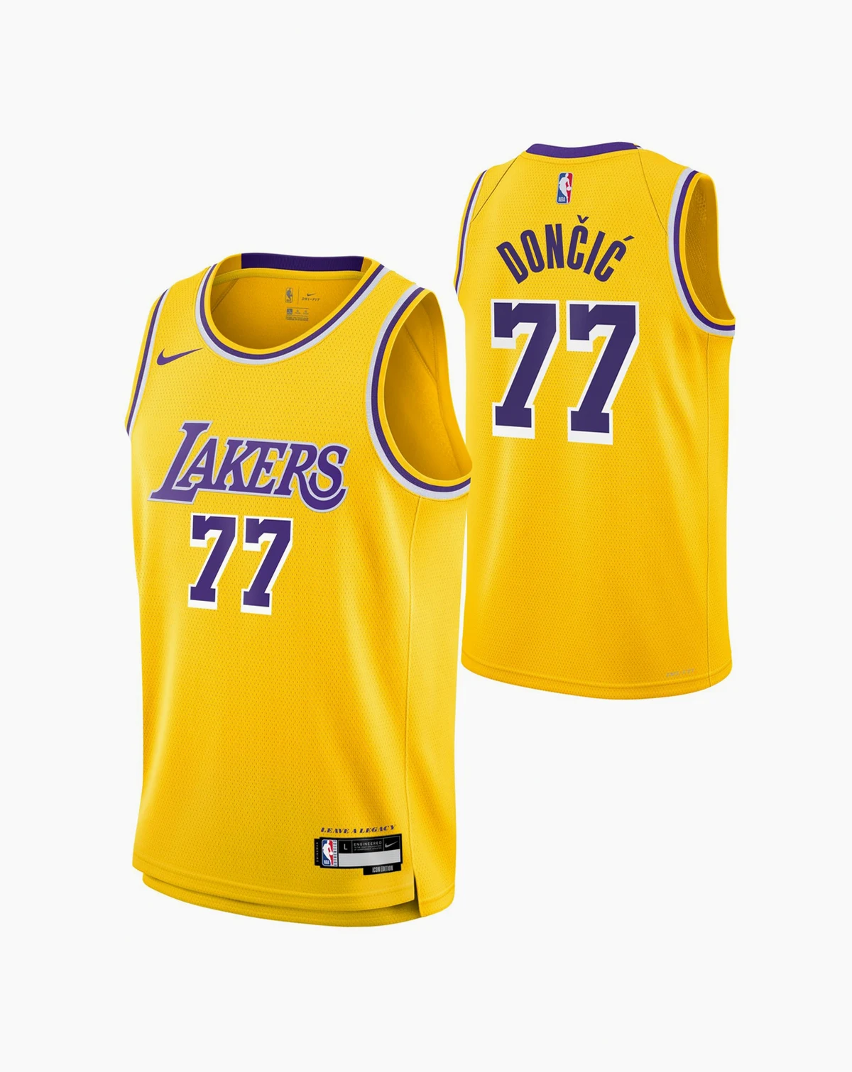 Men's Luka Doncic Gold Los Angeles Lakers Swingman Jersey