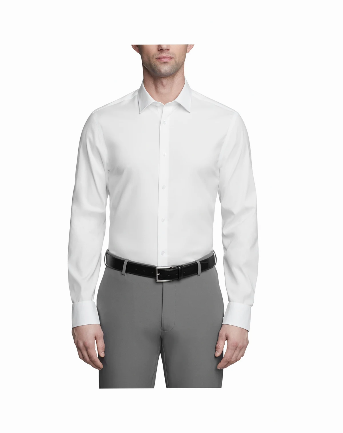 Men's Refined Cotton Stretch Dress Shirt, Regular & Slim Fit