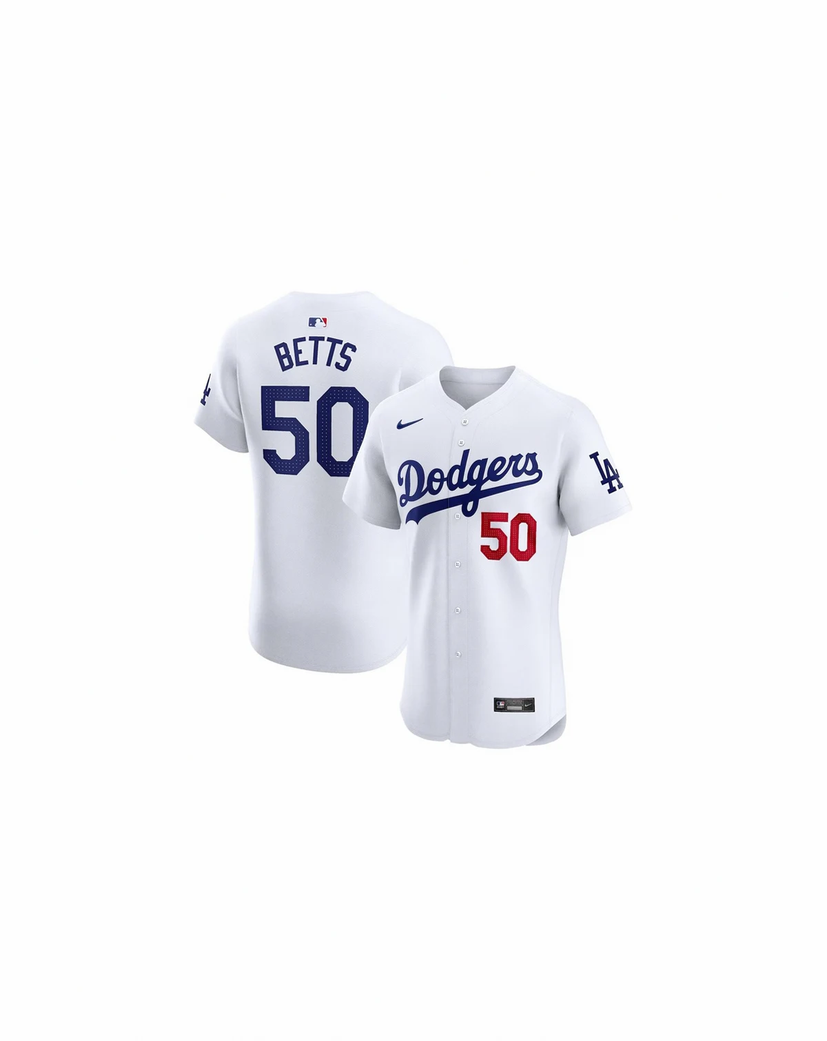 Men's Mookie Betts White Los Angeles Dodgers Home Elite Jersey