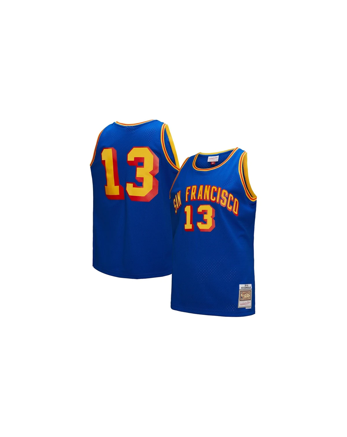 Men's Wilt Chamberlain Royal San Francisco Warriors Hardwood Classics 1963/64 Swingman Jersey
