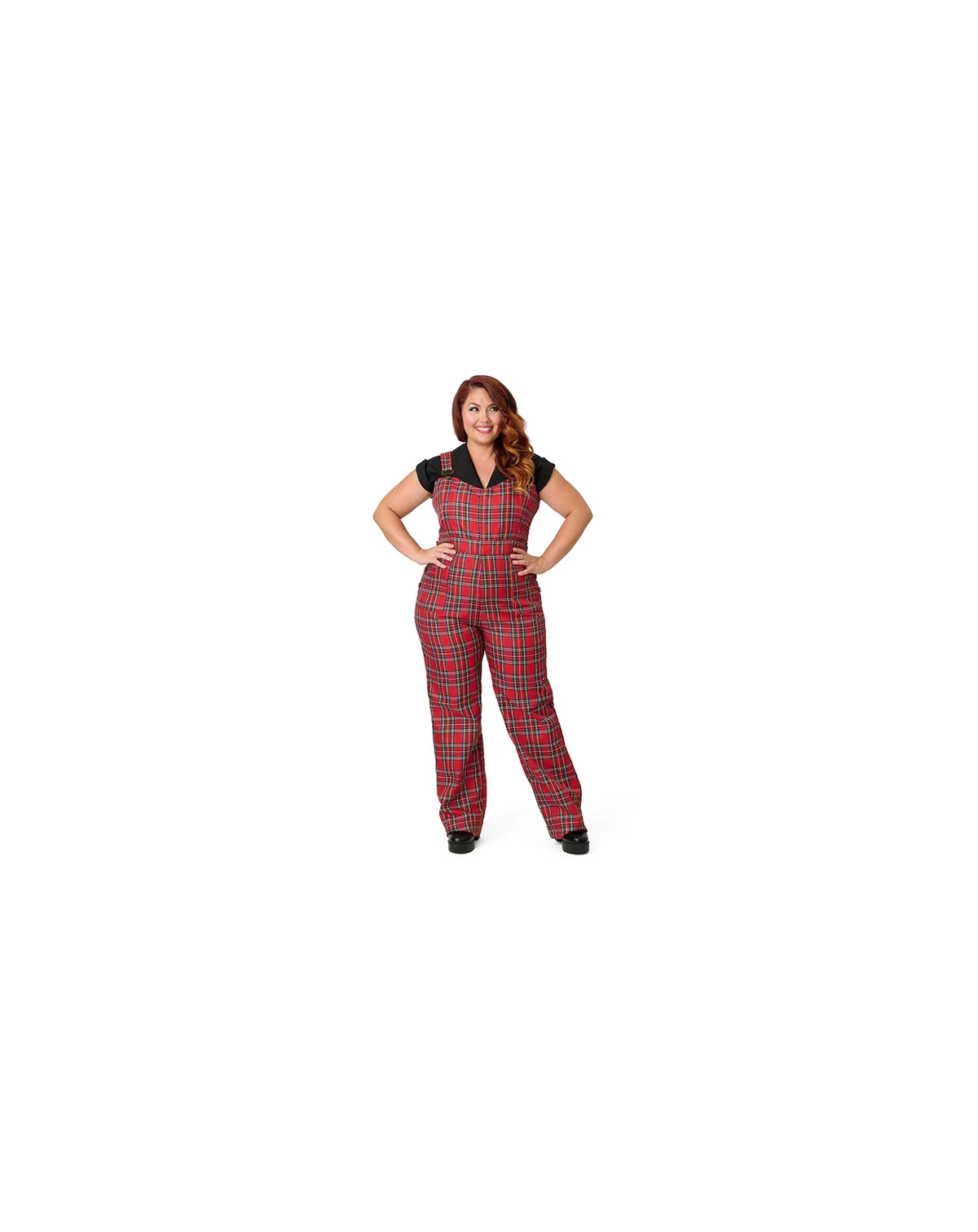 Plus Size Wide Leg Overalls