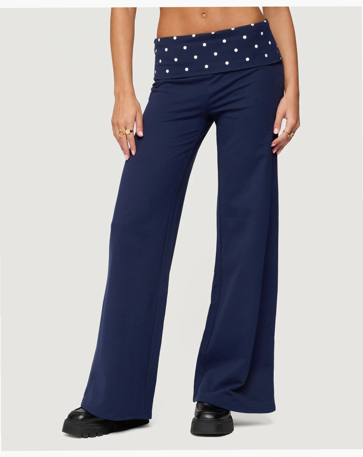 Women's Reeva Polka Dot Fold Over Pants