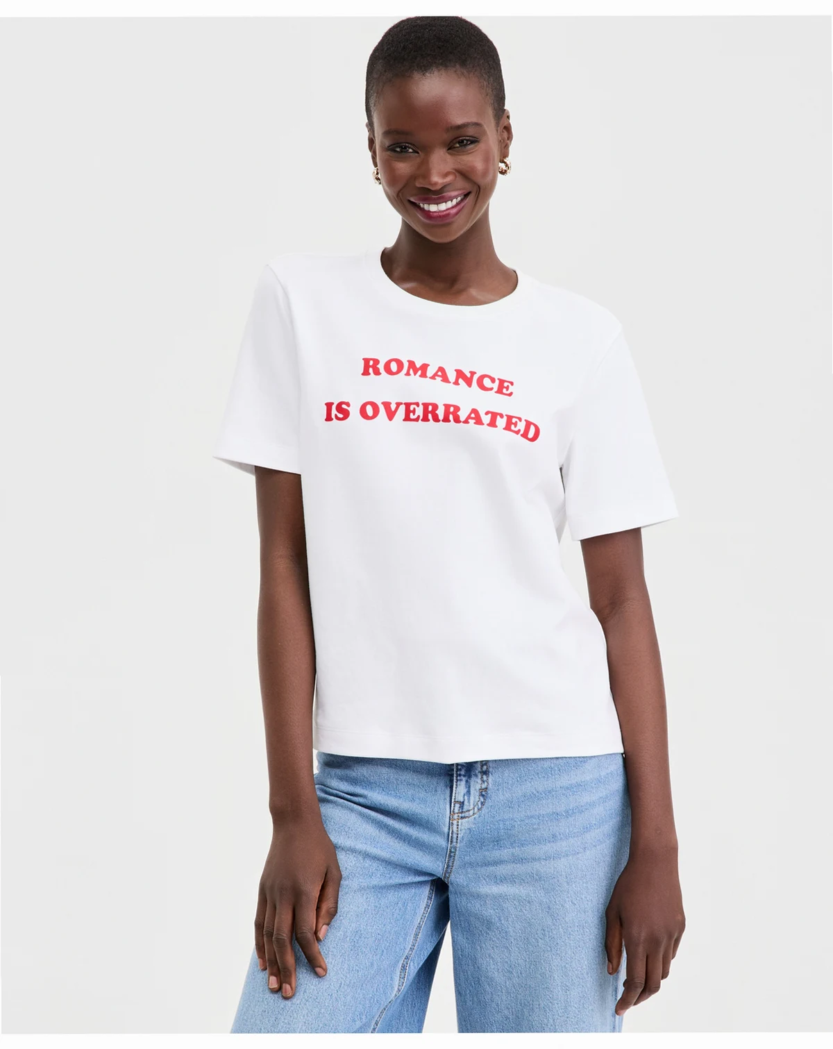 Women's Knit Romance Is Overrated T-Shirt, Macy's Exclusive