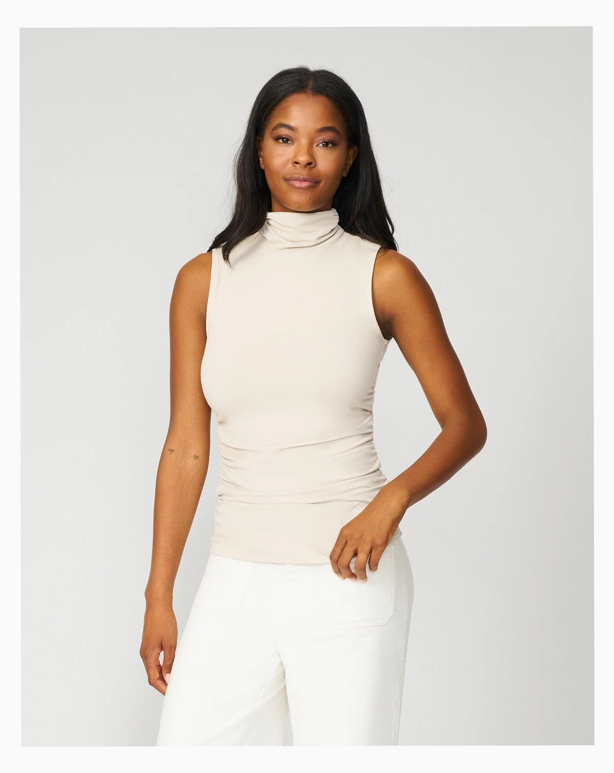 Women's Sculpt Sleeveless Turtleneck Tank