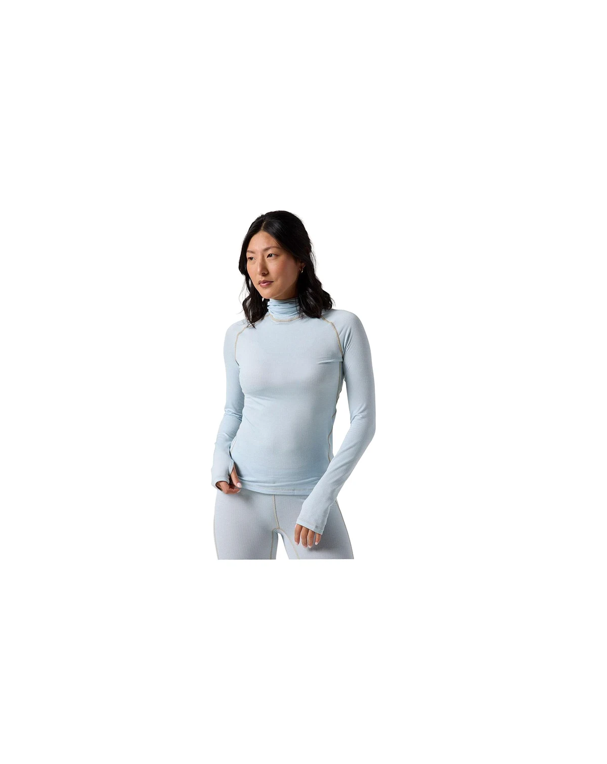 Women's Backcountry Pines Microgrid Ultra-Lt Baselayer Balaclava Top Lightweight Long Underwear Tops