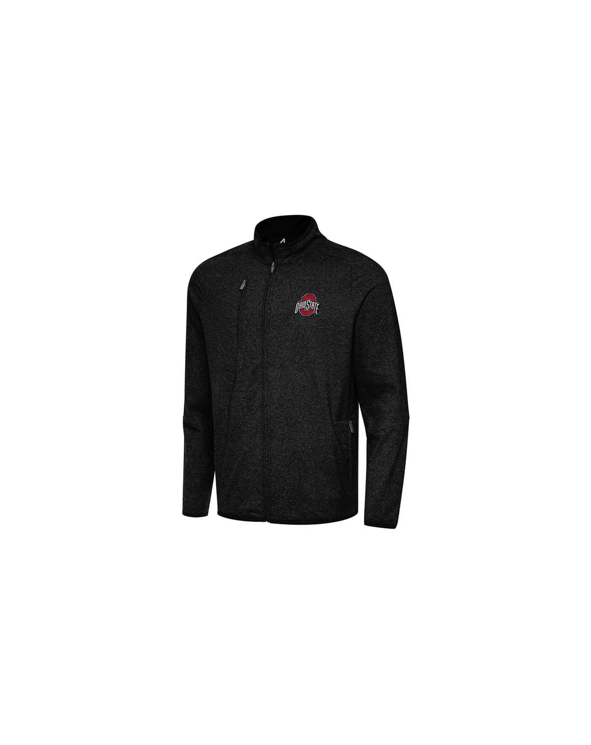 Men's Heather Black Ohio State Buckeyes Hold-Up Full-Zip Tri-Blend Jacket