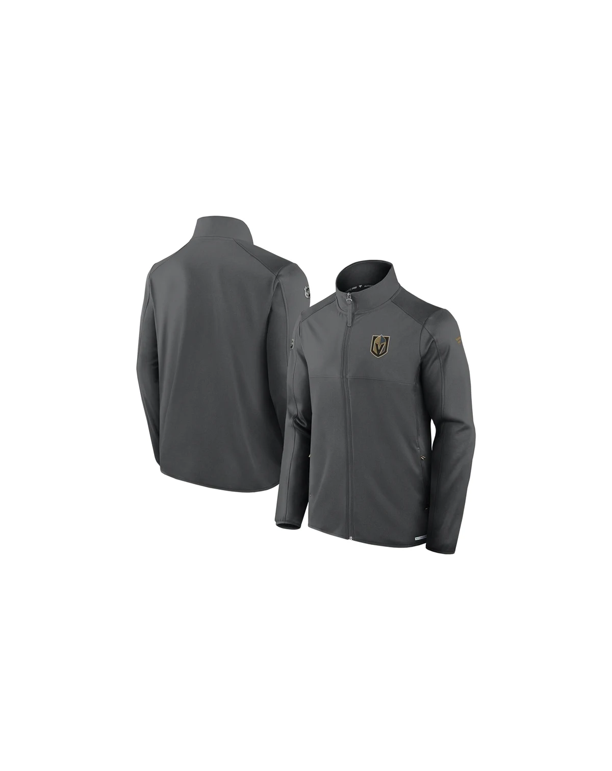 Men's Gray Vegas Golden Knights Authentic Pro Rink Fleece Full-Zip Jacket