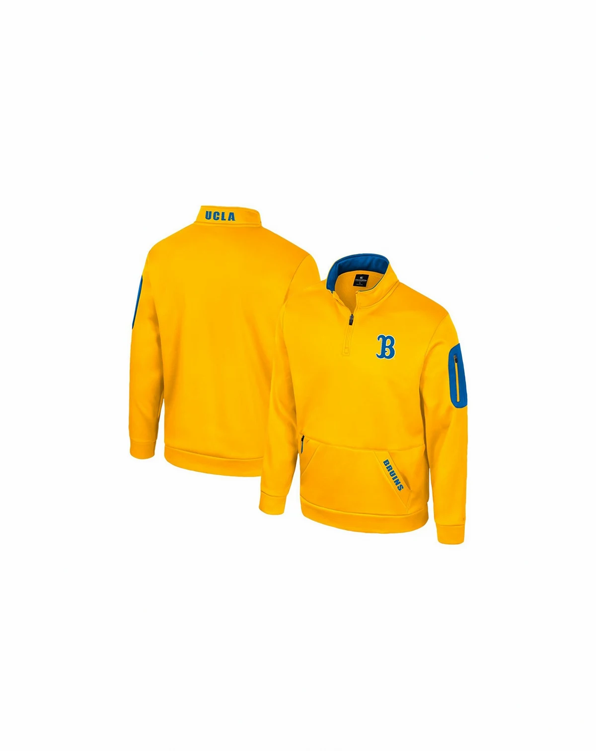 Men's Gold UCLA Bruins Mainframe Quarter-Zip Fleece Jacket