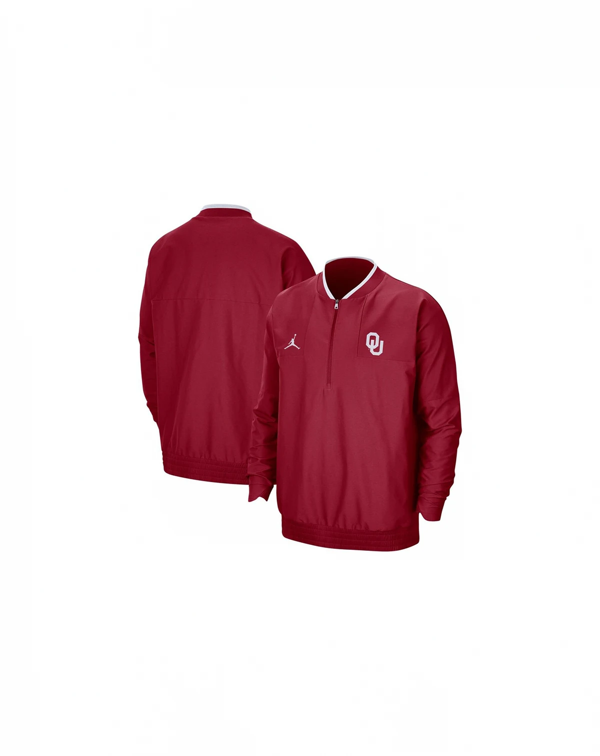 Men's Crimson Oklahoma Sooners 2021 Coach Half-Zip Jacket
