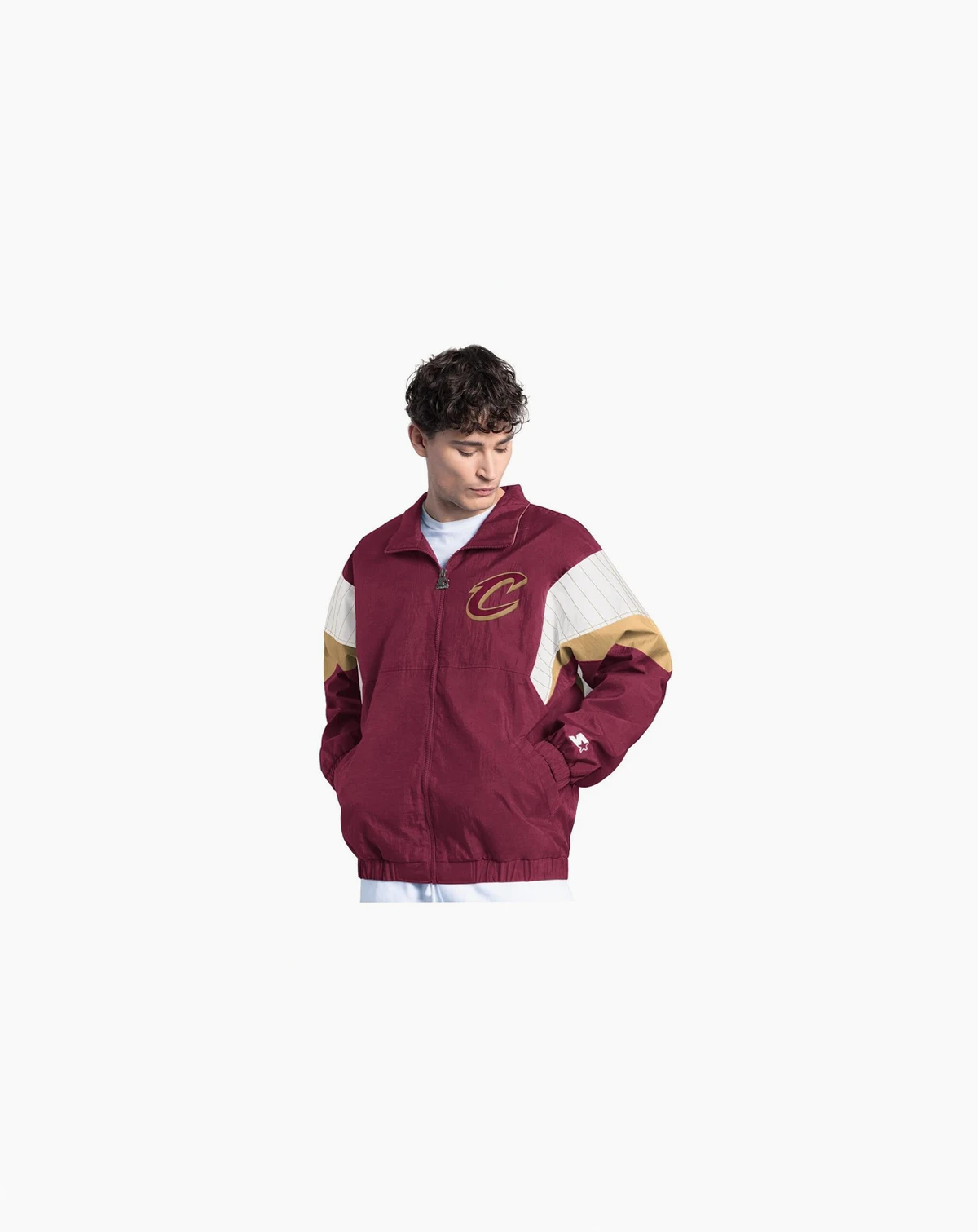 Men's Wine Cleveland Cavaliers Yard Line Full-Zip Jacket