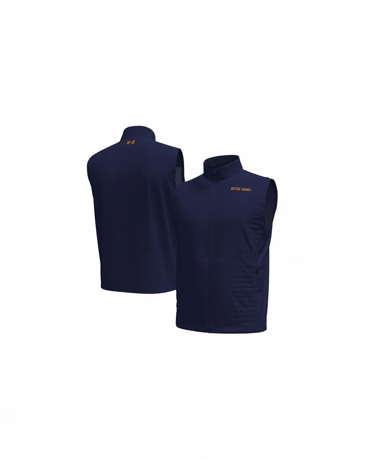 Men's Navy Notre Dame Fighting Irish Drive Pro Storm Full-Zip Sweater Vest