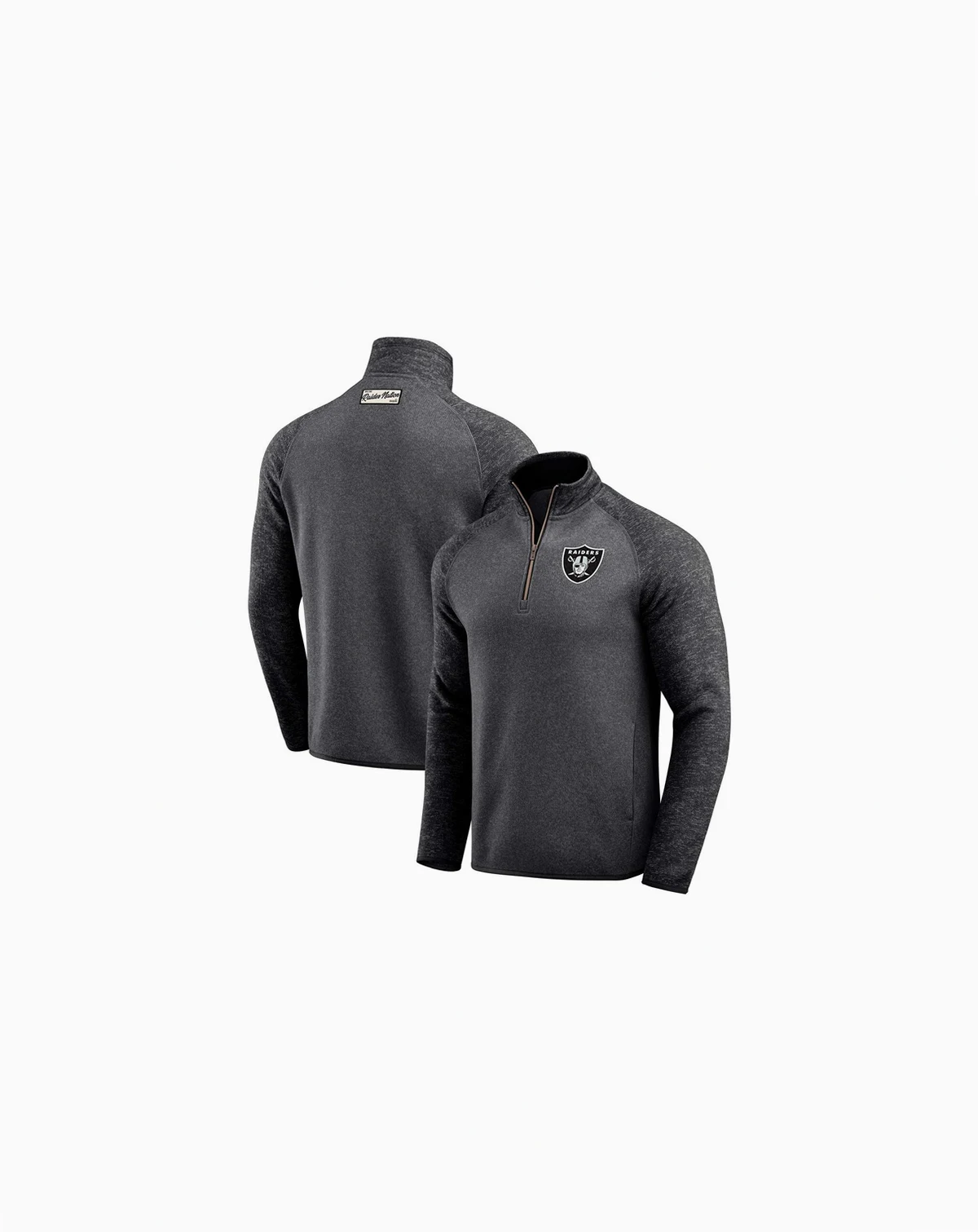 Darius Rucker Collection by Men's Black Las Vegas Raiders Tonal Quarter-Zip Jacket