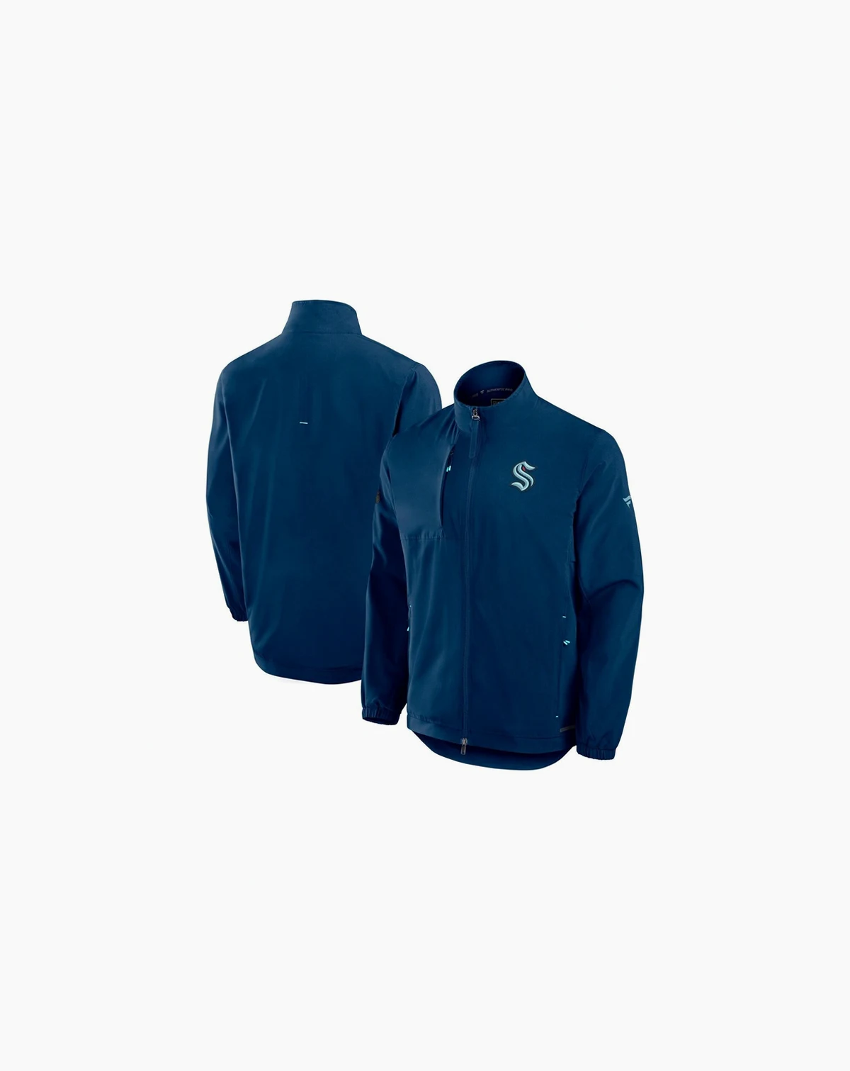 Men's Deep Sea Blue Seattle Kraken Authentic Pro Rink Coaches Full-Zip Jacket